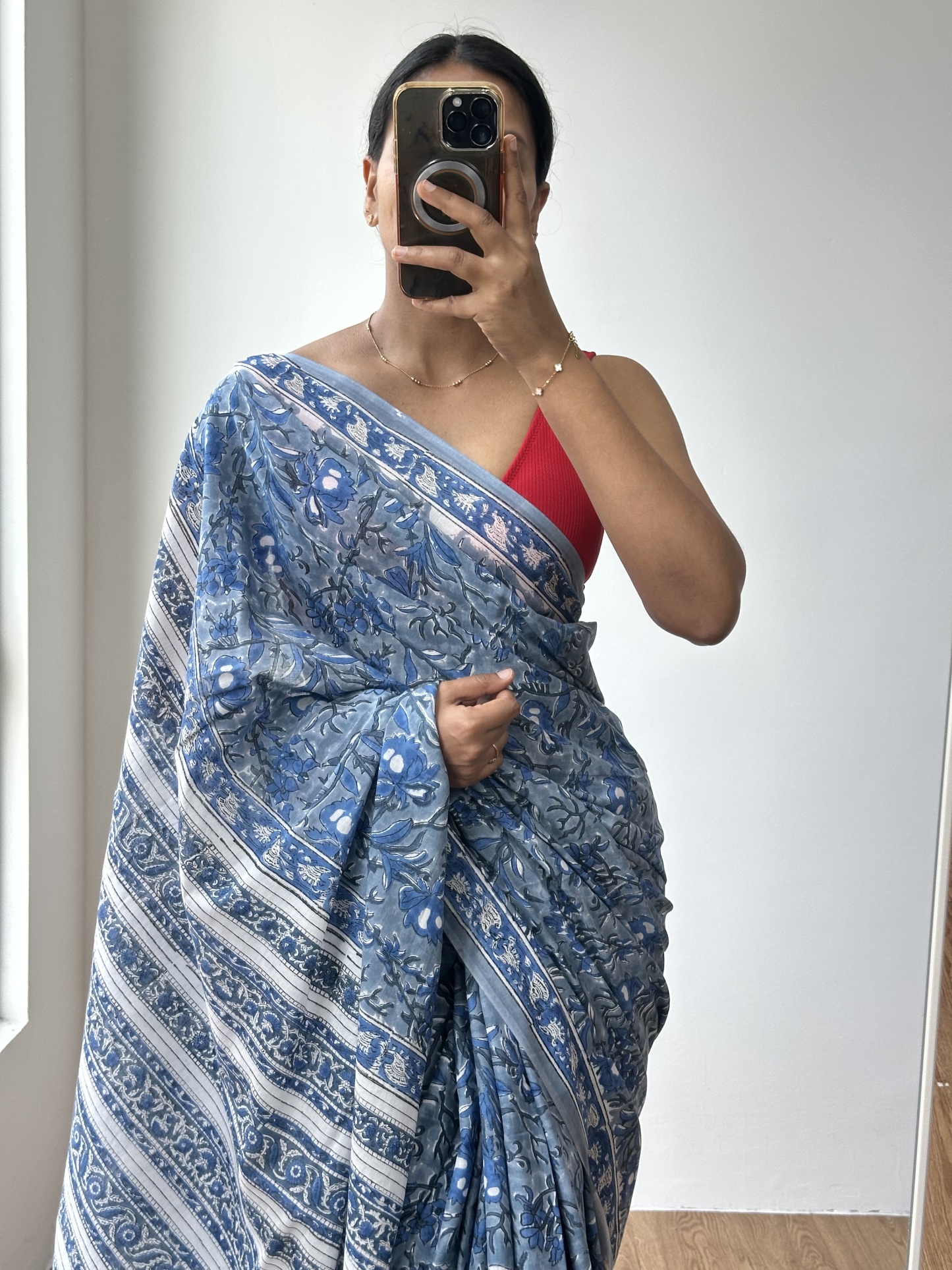 Cotton Handblock Saree (8)