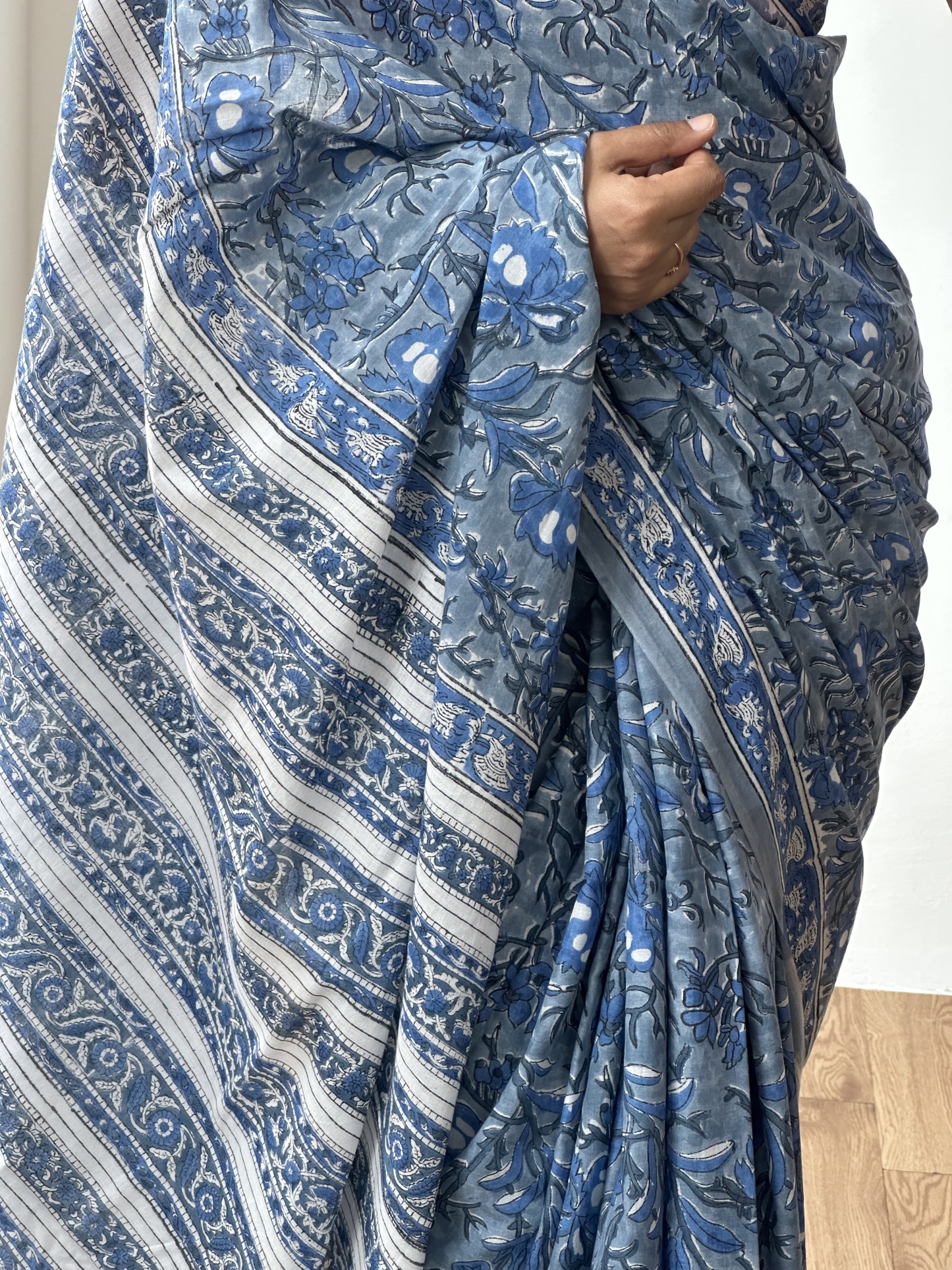 Cotton Handblock Saree (8)