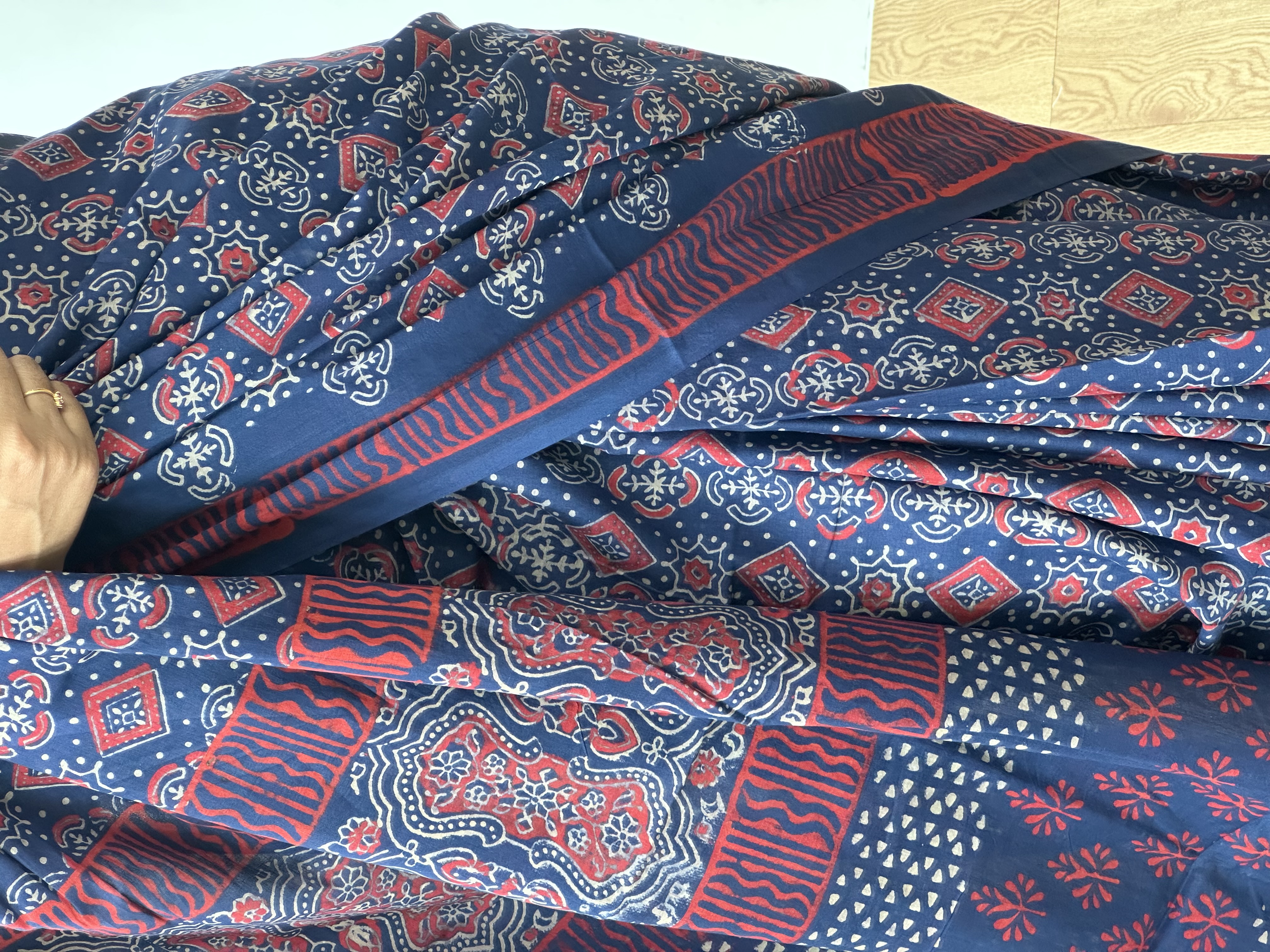 Cotton Handblock Saree (6)