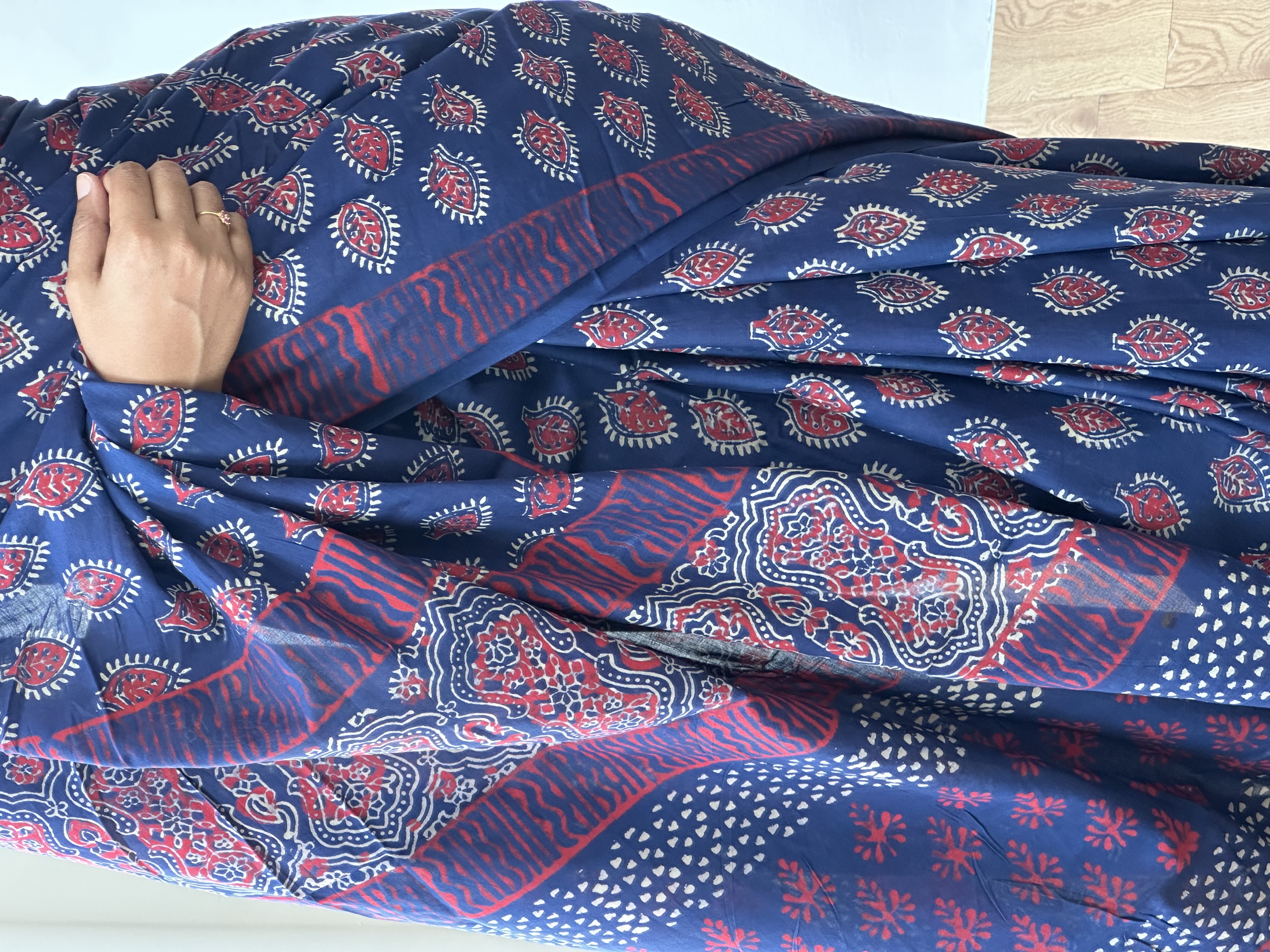 Cotton Handblock Saree (9)