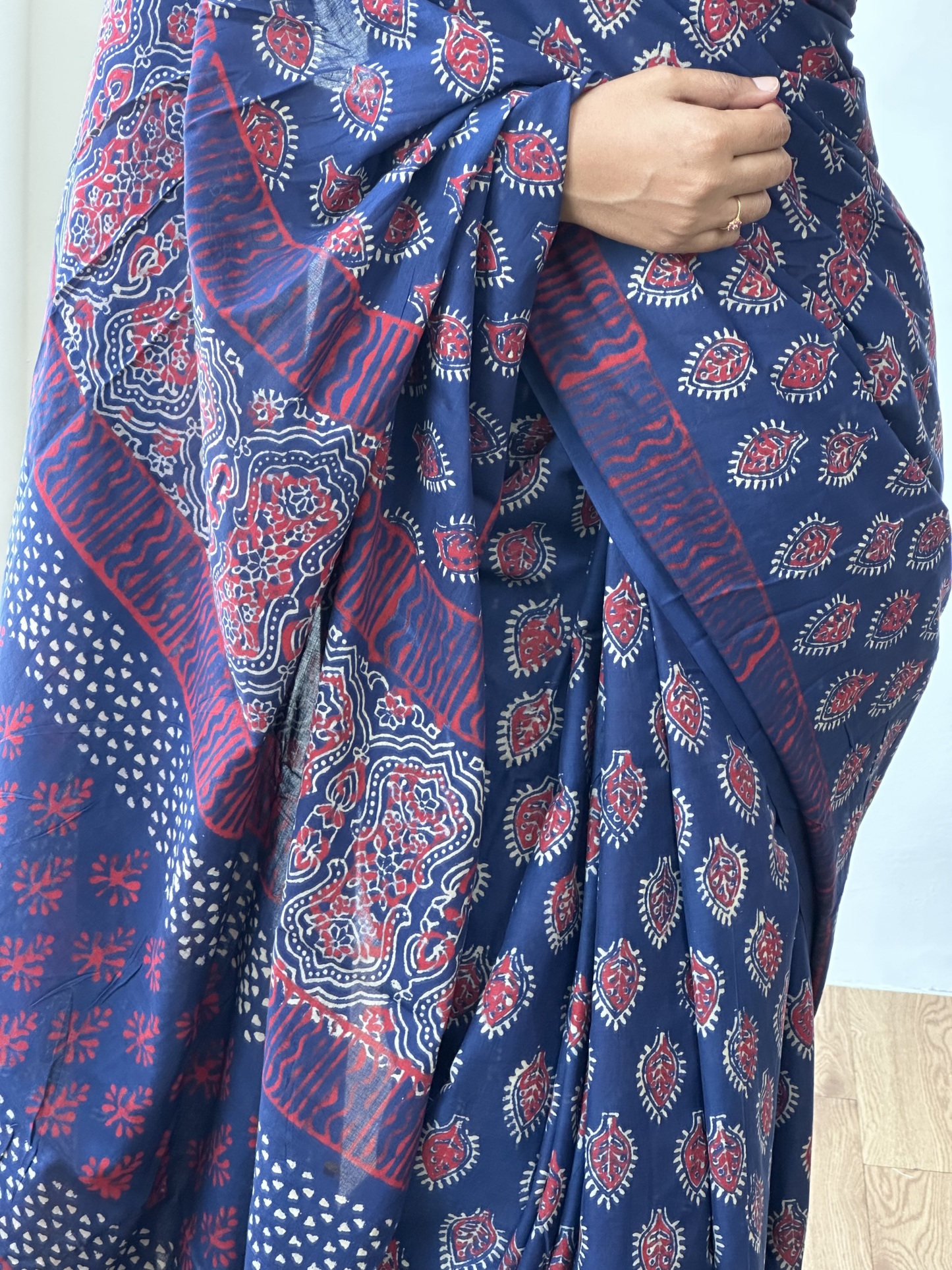 Cotton Handblock Saree (9)