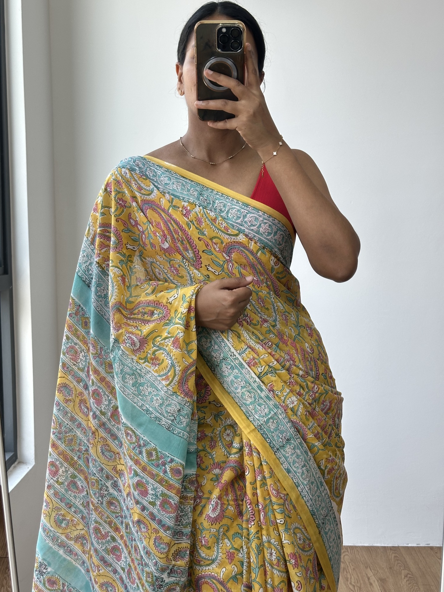 Cotton Handblock Saree (4)