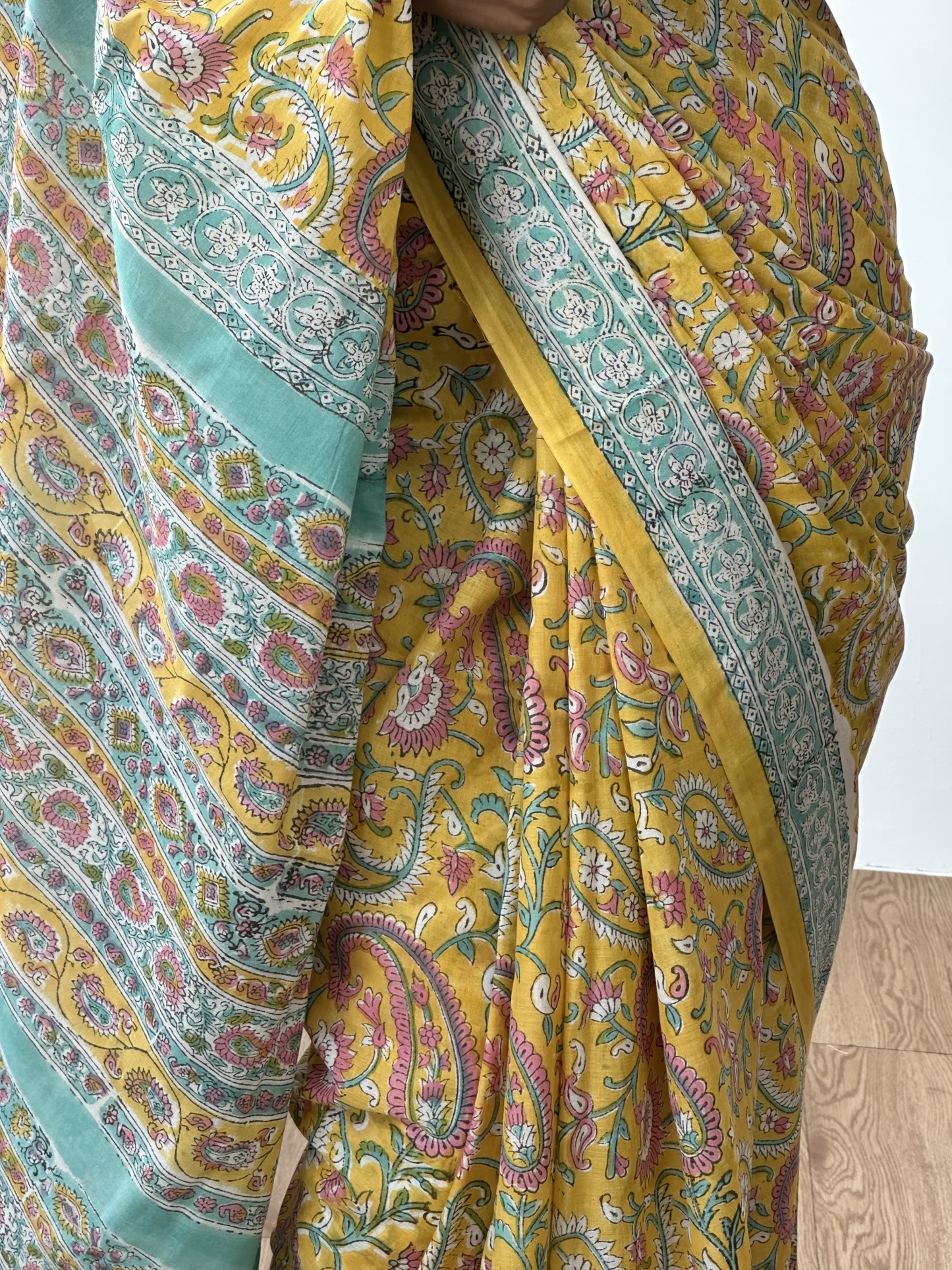 Cotton Handblock Saree (4)