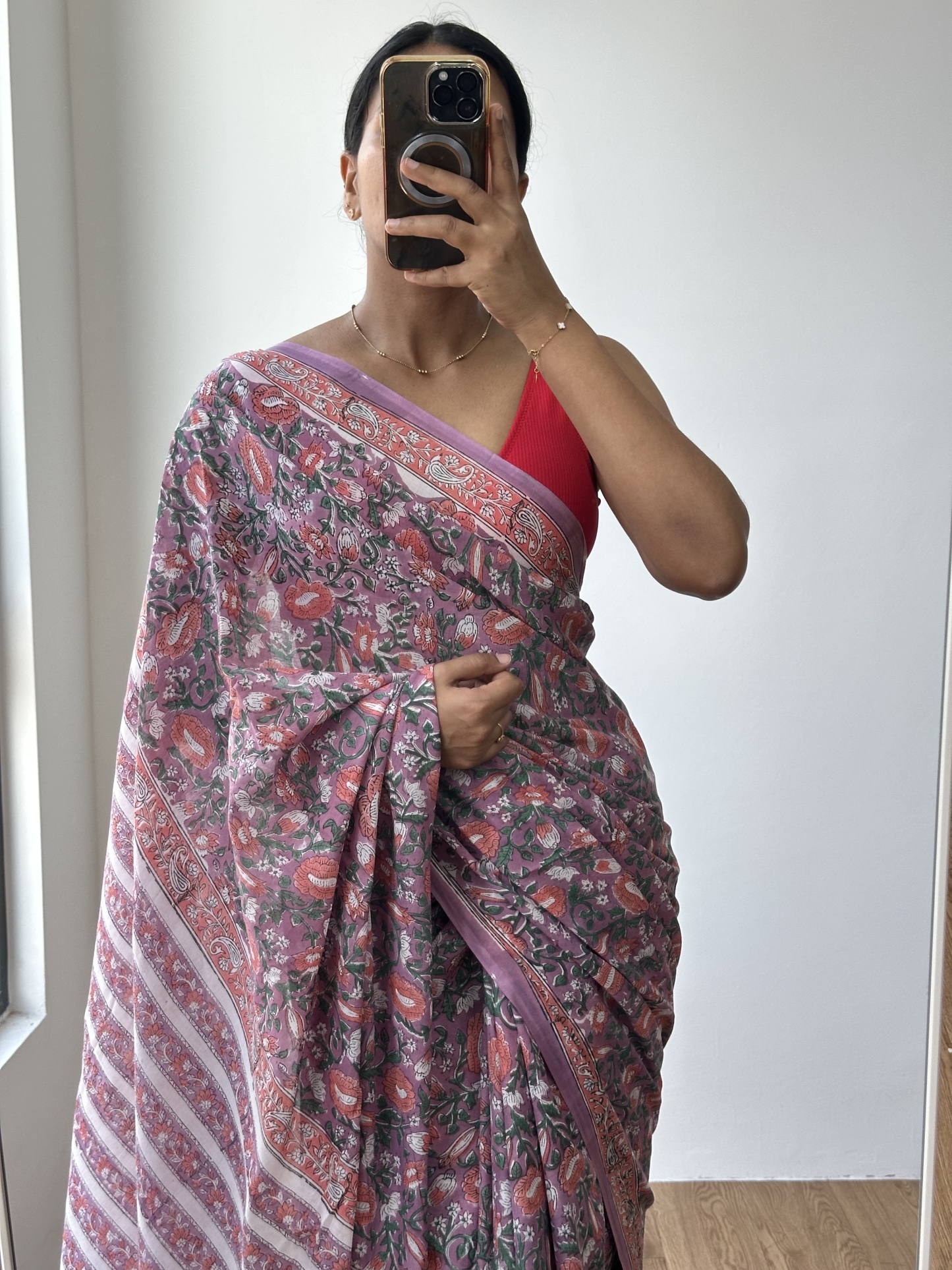 Cotton Handblock Saree (3)