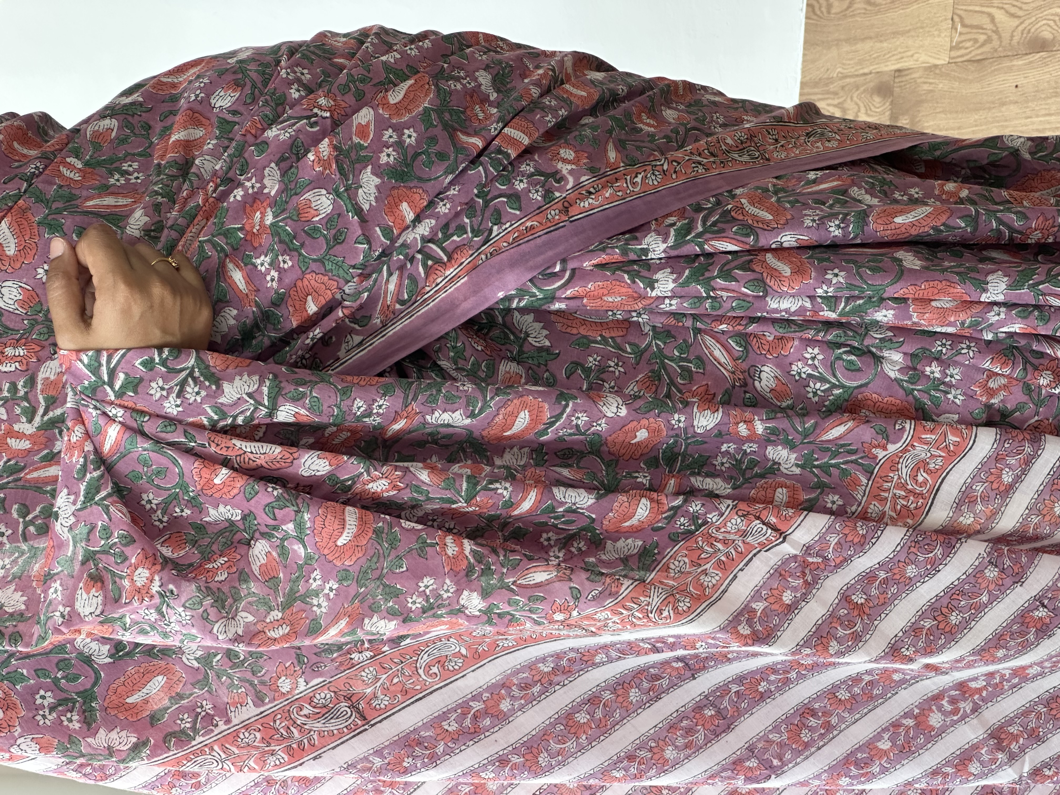 Cotton Handblock Saree (3)