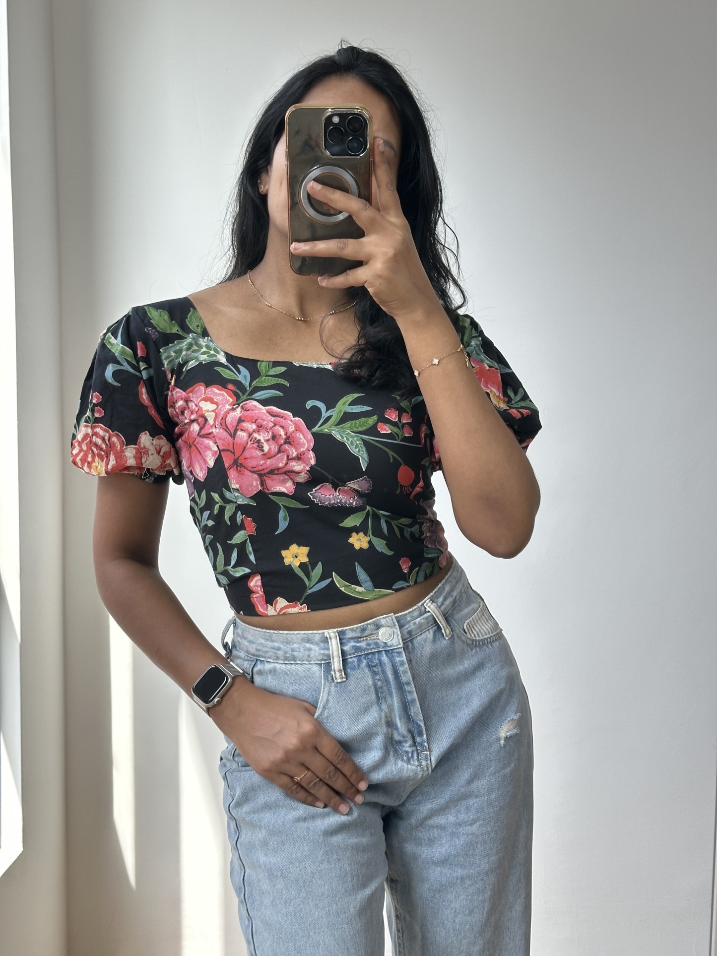 Puff Sleeve Crop Top