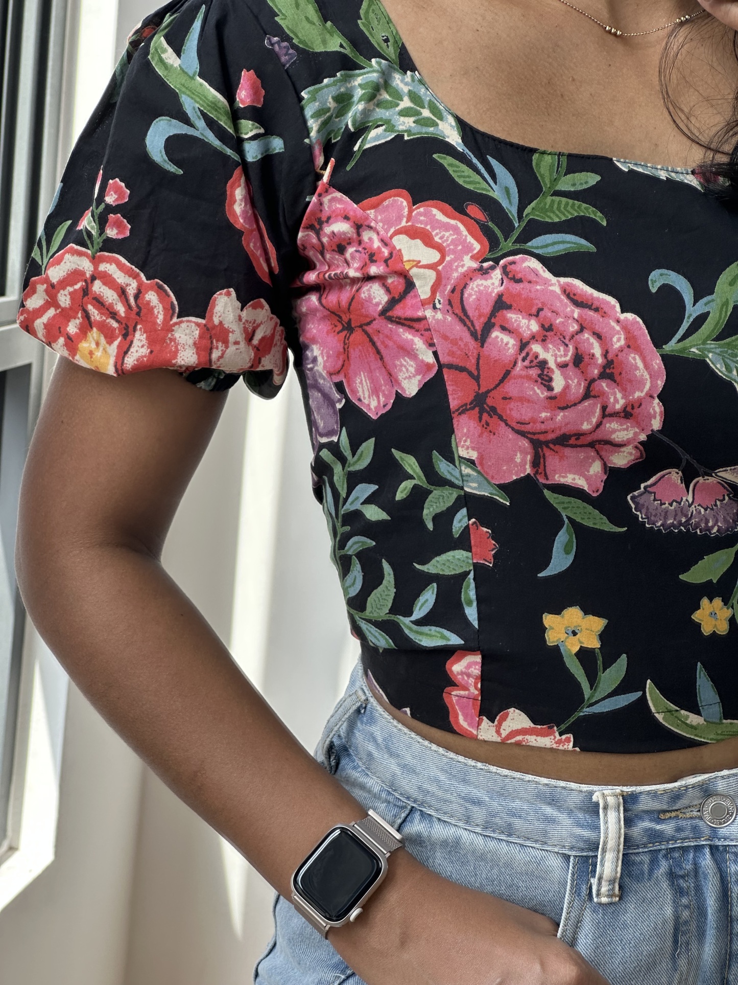 Puff Sleeve Crop Top