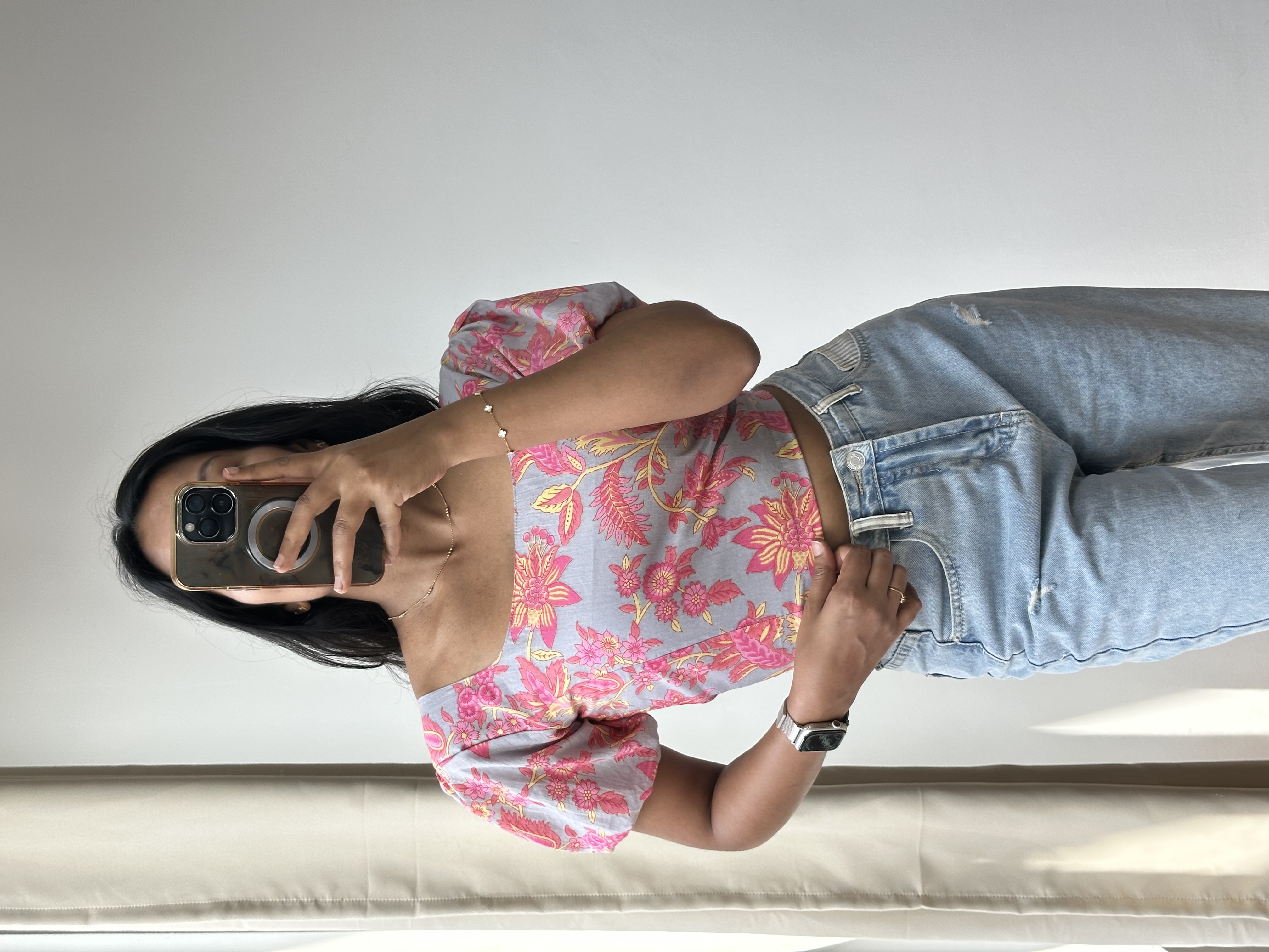 Puff Sleeve Crop Top