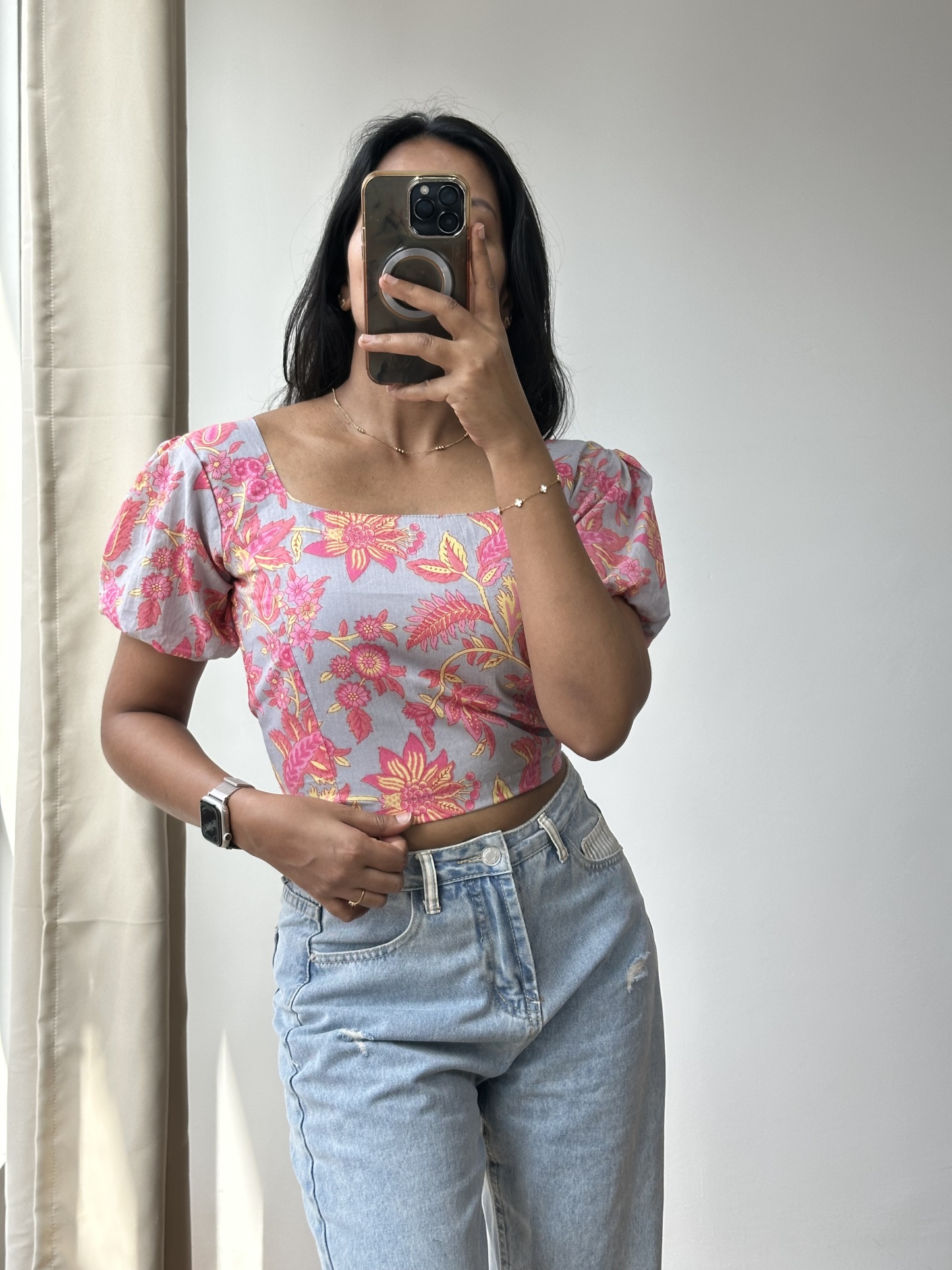 Puff Sleeve Crop Top