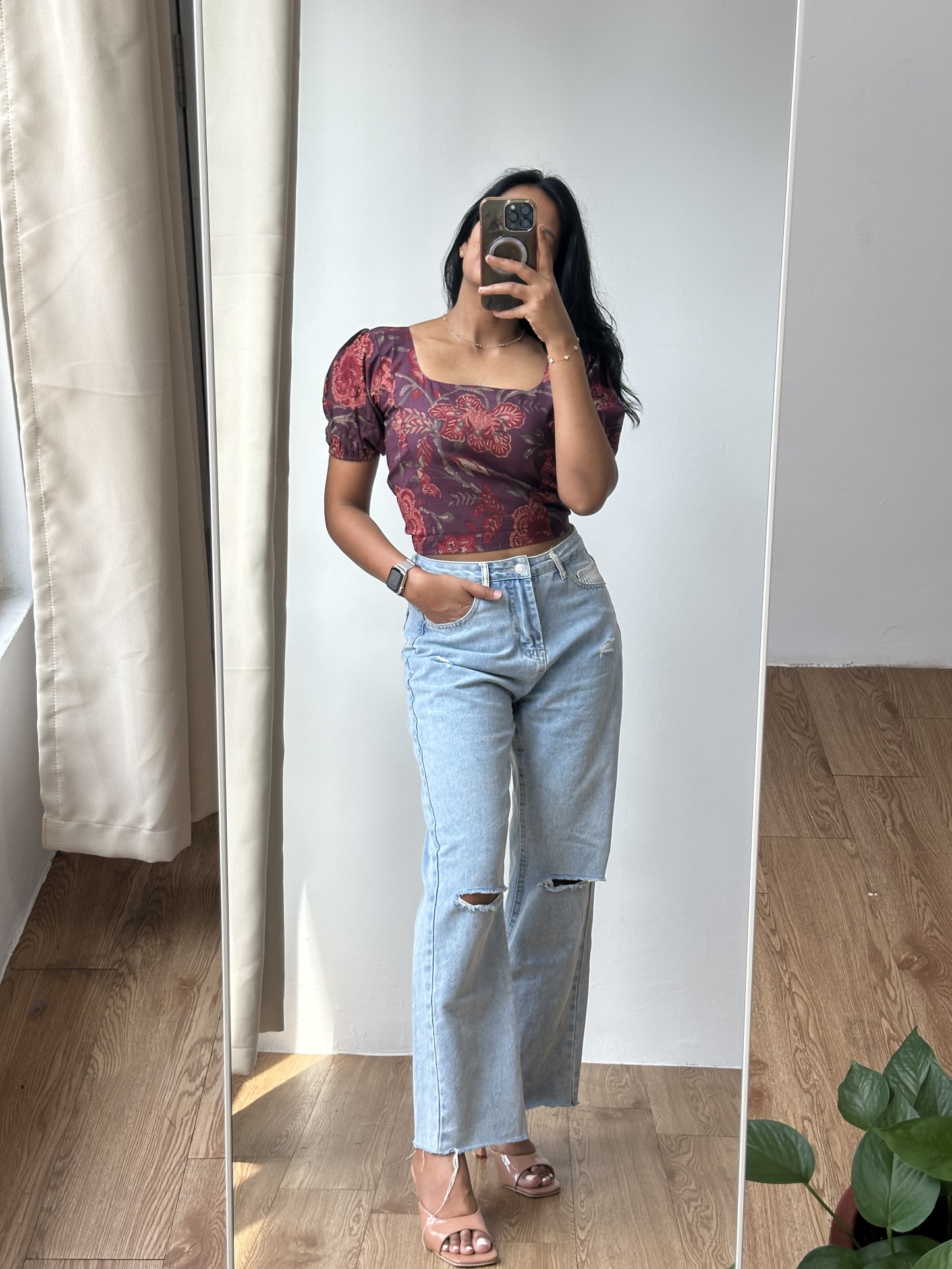 Puff Sleeve Crop Top