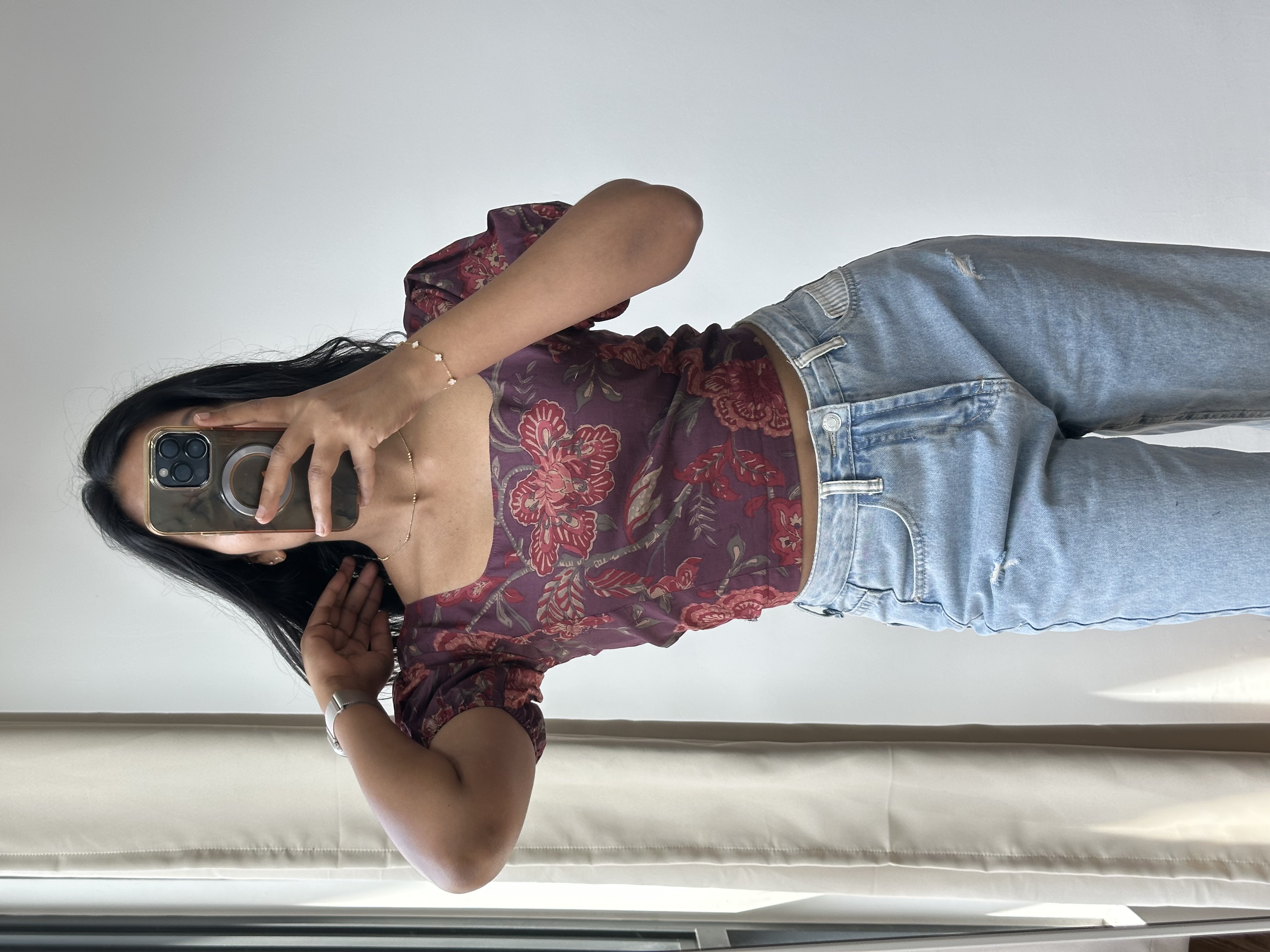 Puff Sleeve Crop Top