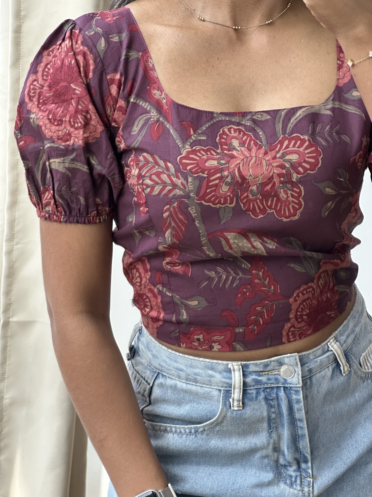 Puff Sleeve Crop Top