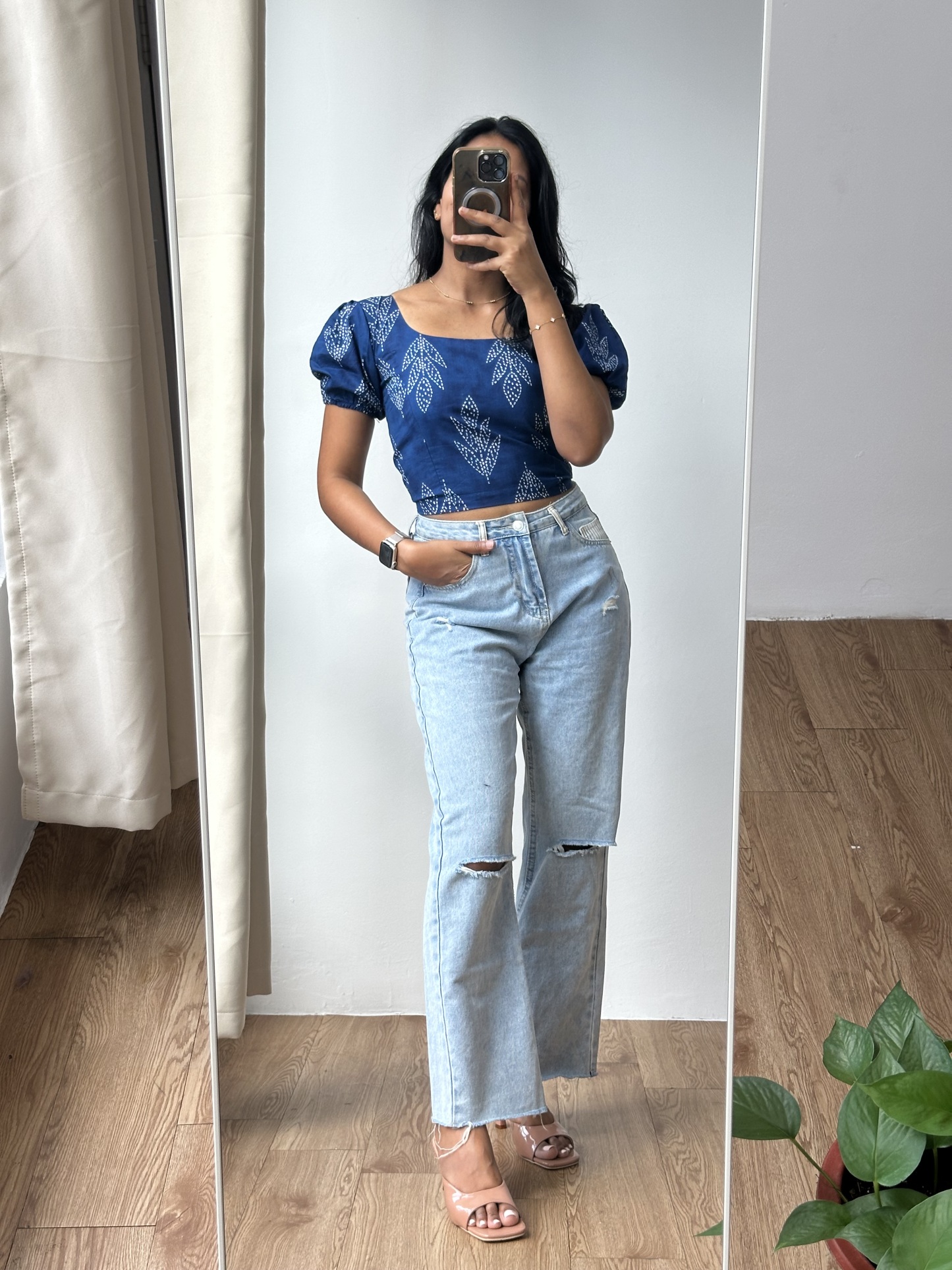 Puff Sleeve Crop Top