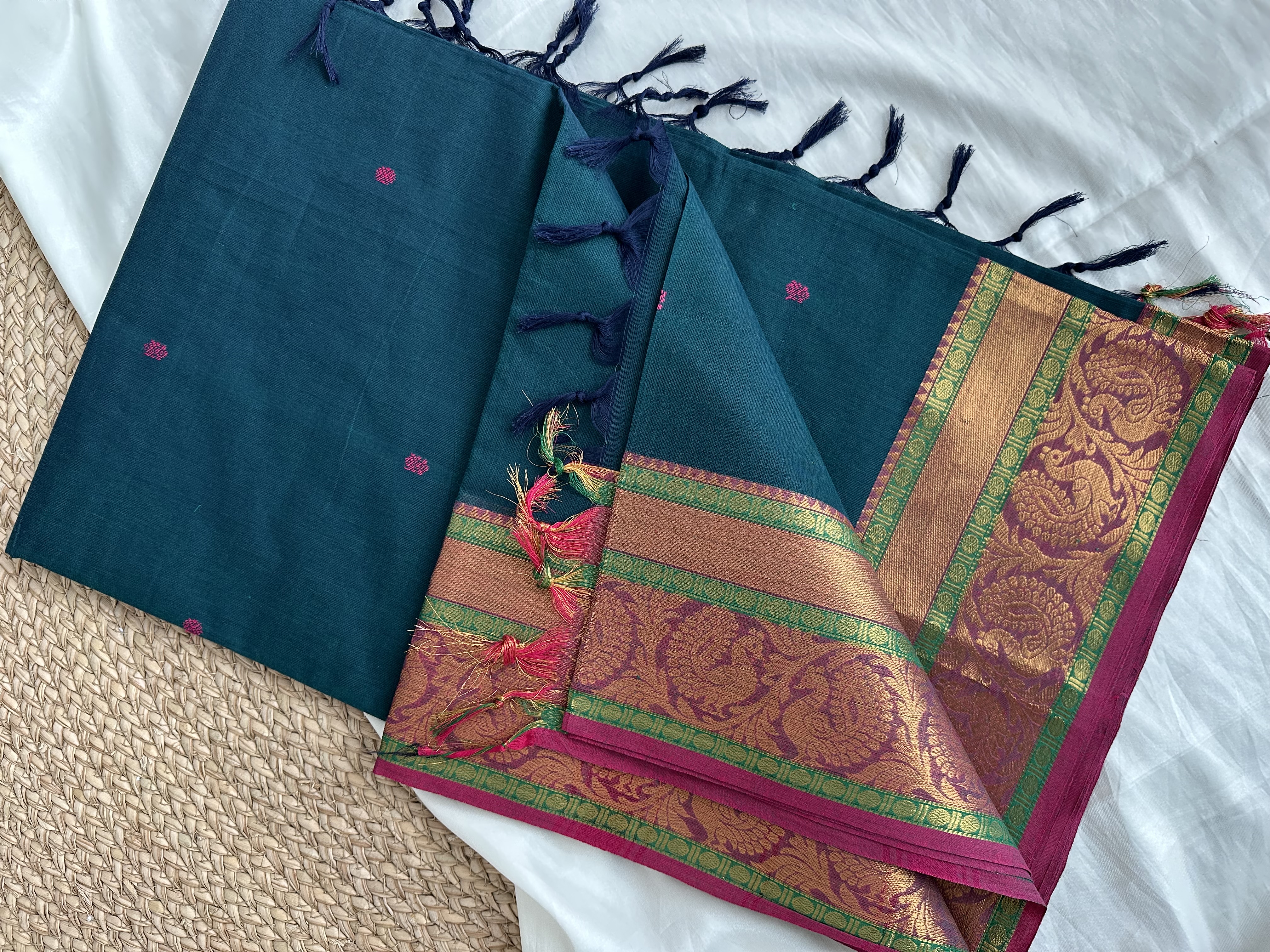 Handloom Chettinad Cotton Saree