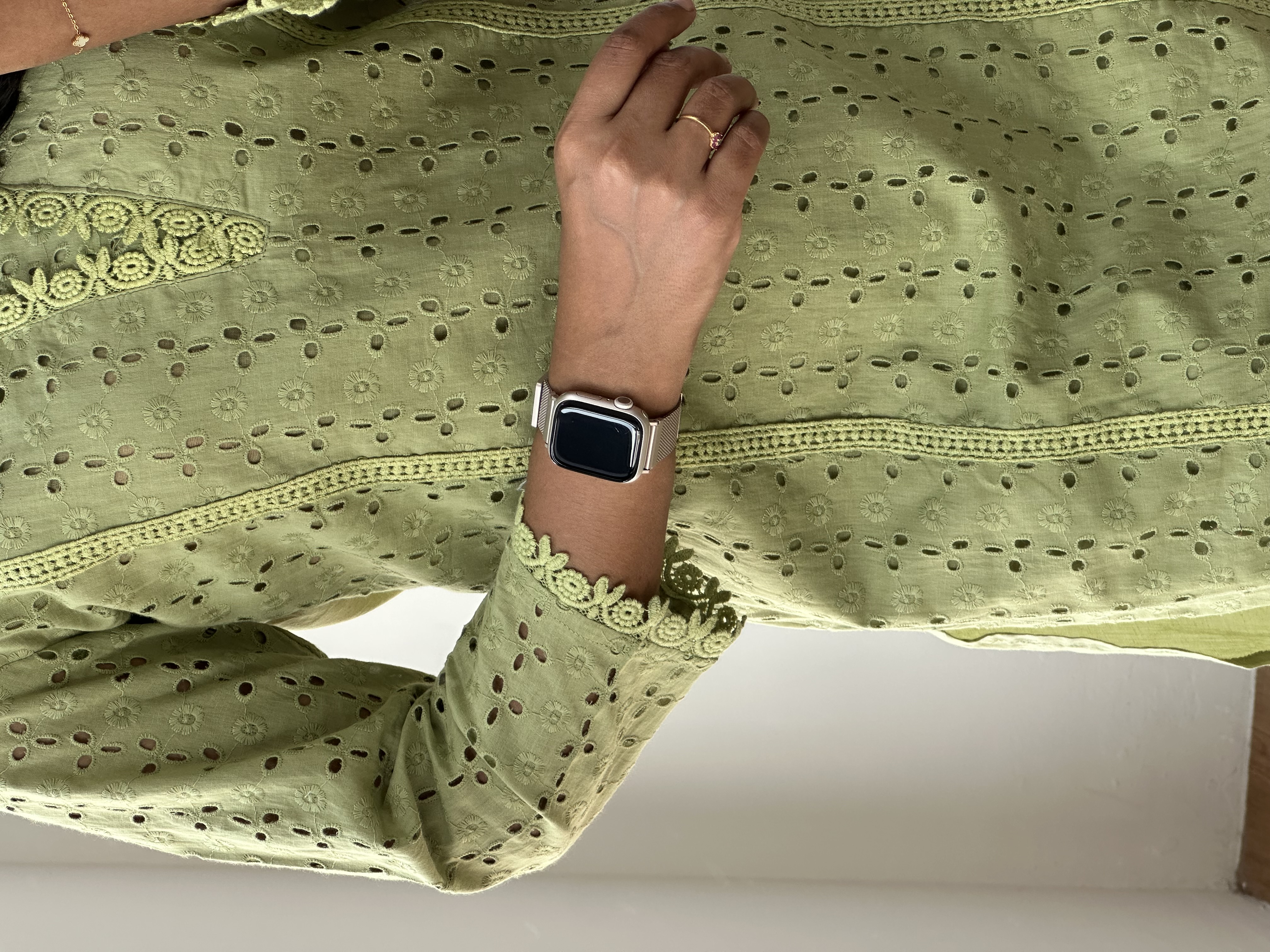 Green Schiffle Coord Set