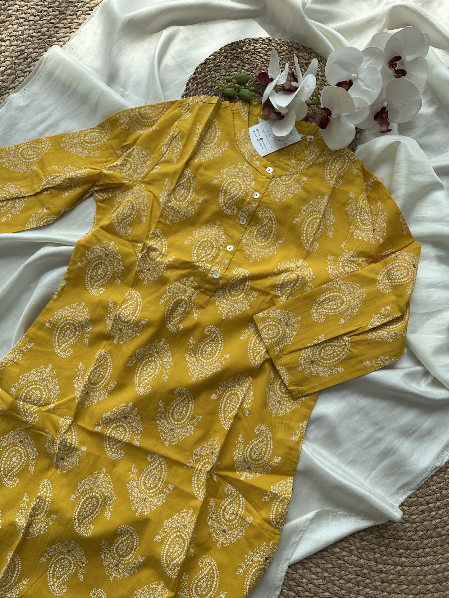 Yellow Cotton Kurta
