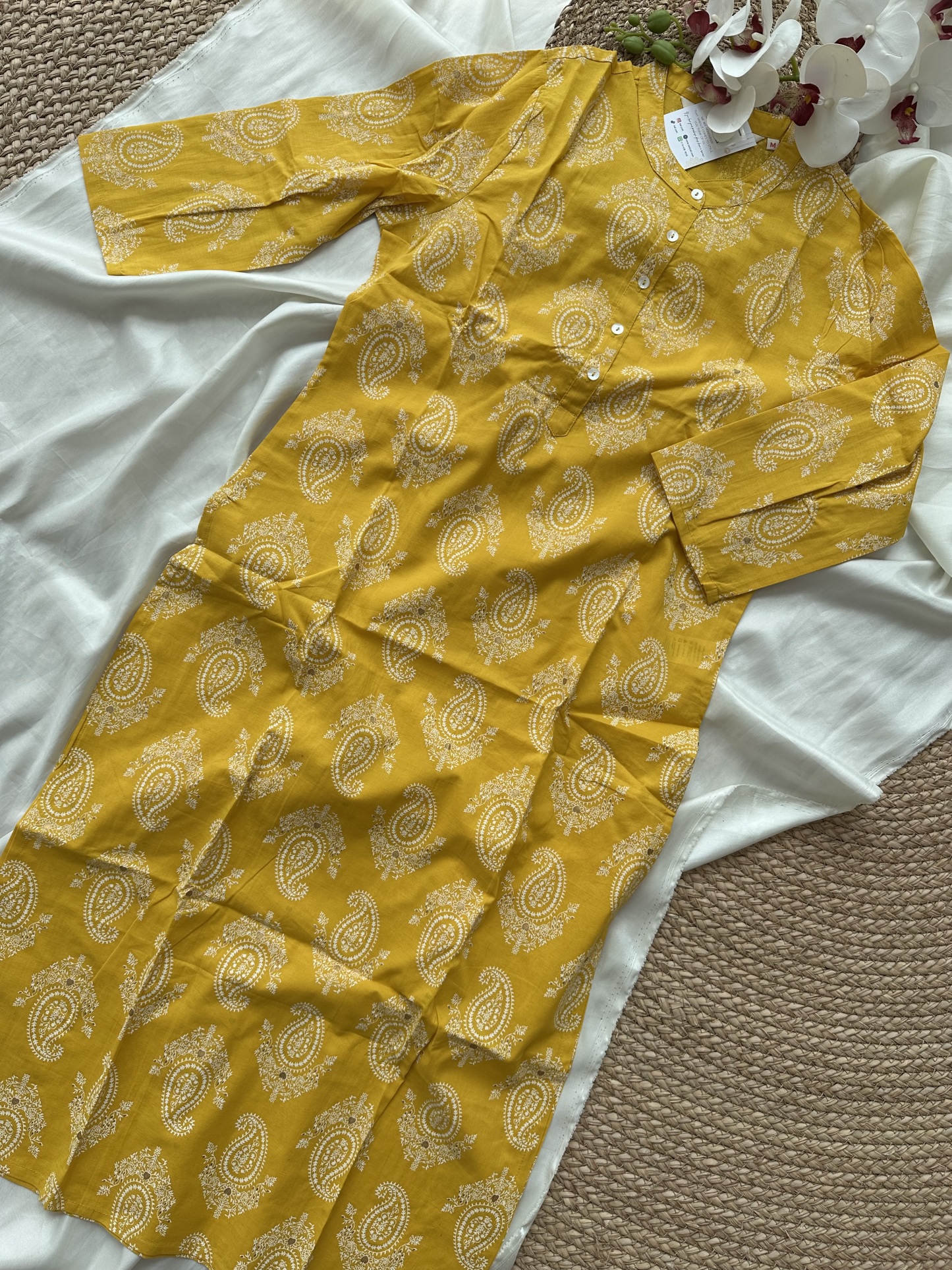 Yellow Cotton Kurta
