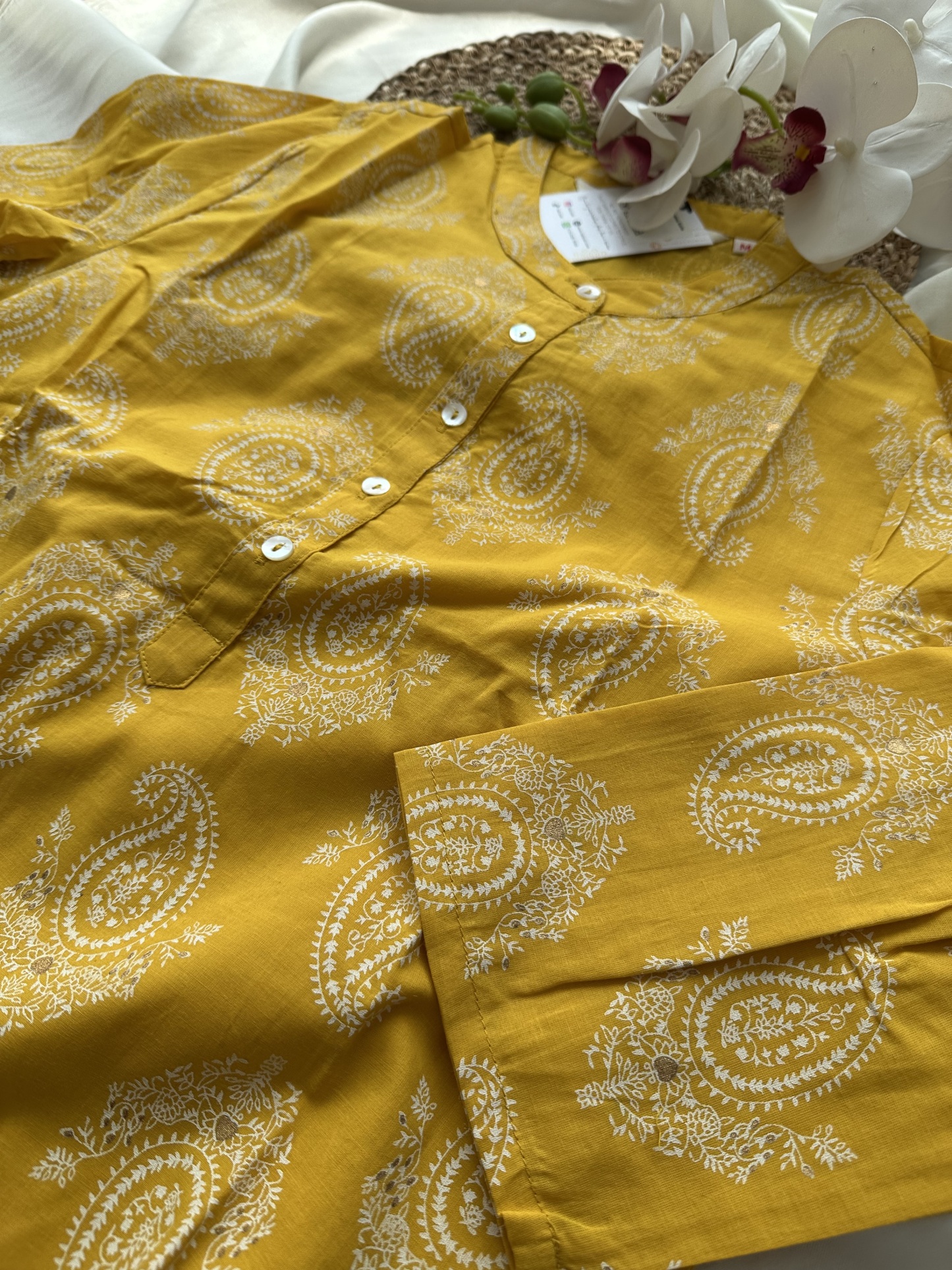 Yellow Cotton Kurta