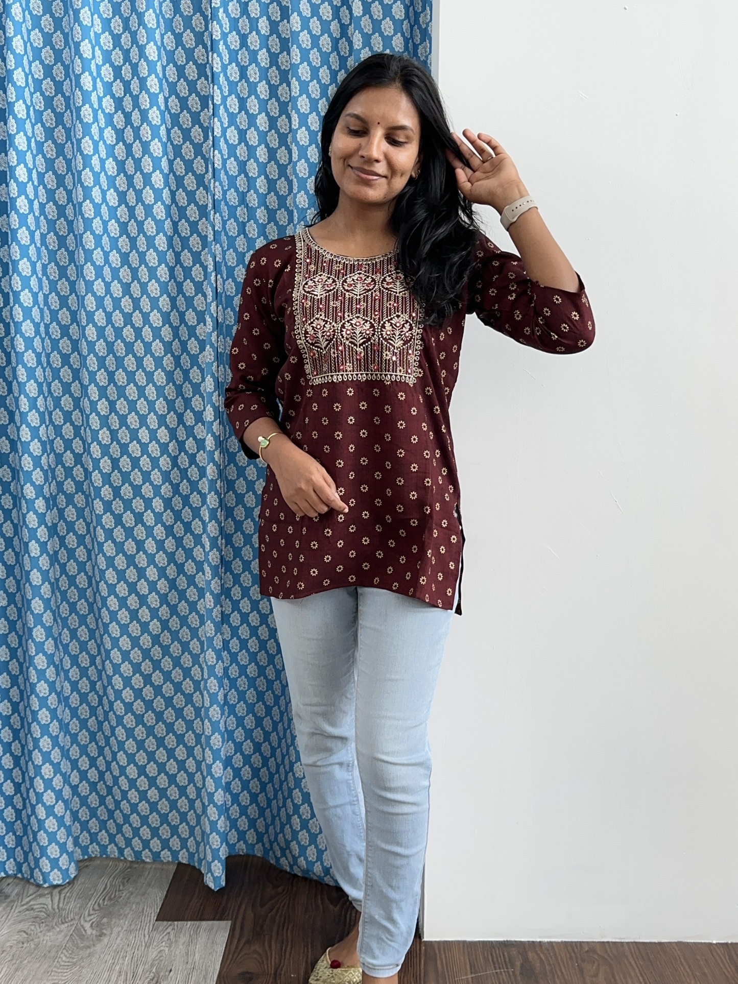 Cotton Blend Short Tunic