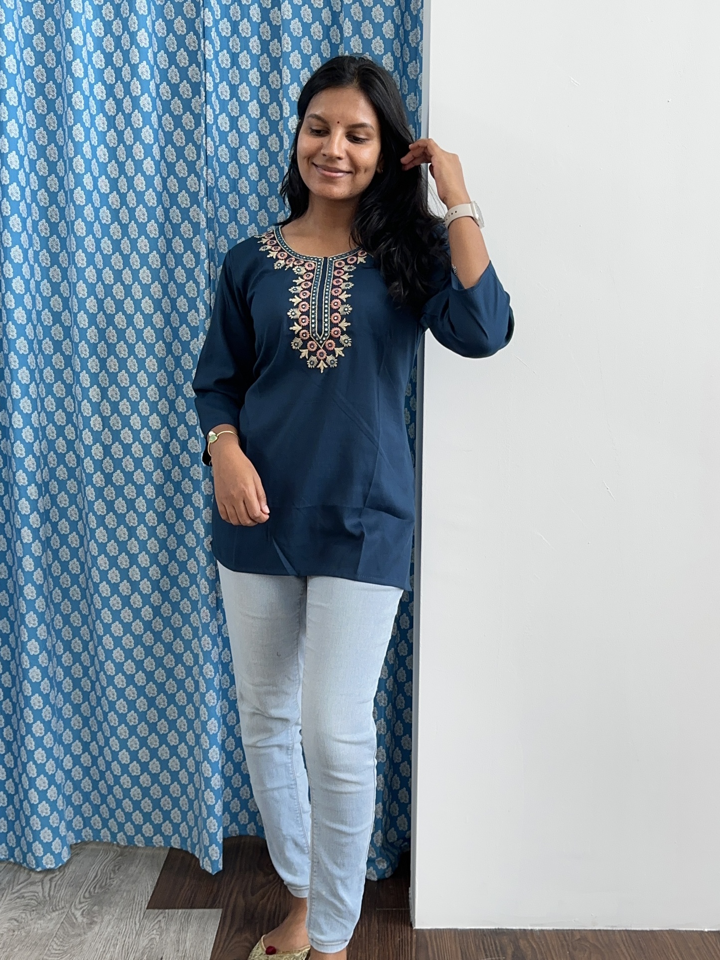 Cotton Blend Short Tunic