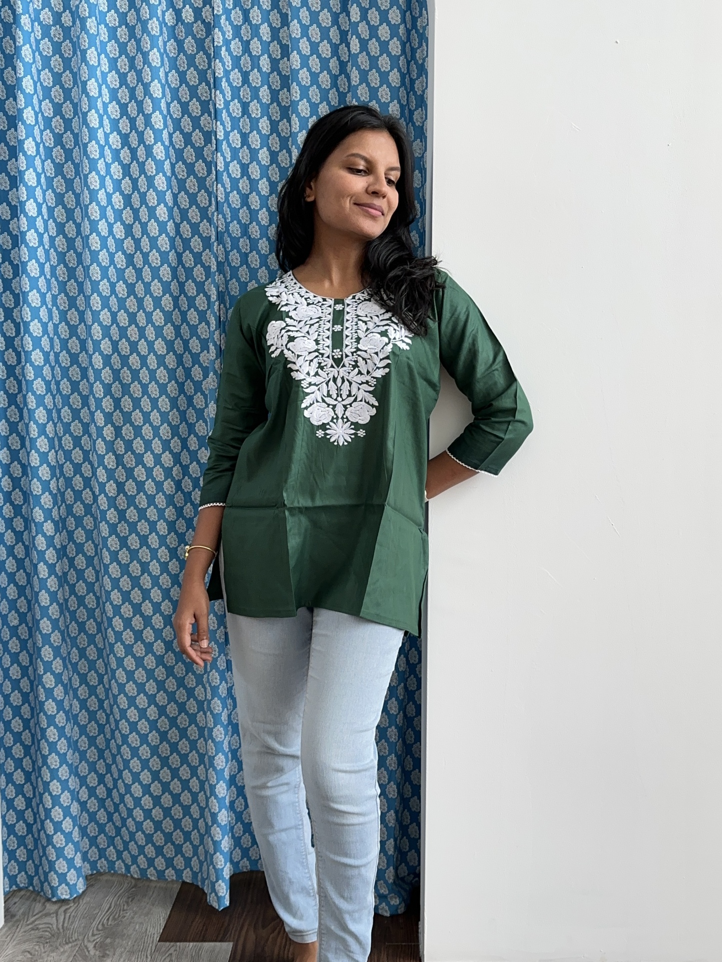 Cotton Blend Short Tunic