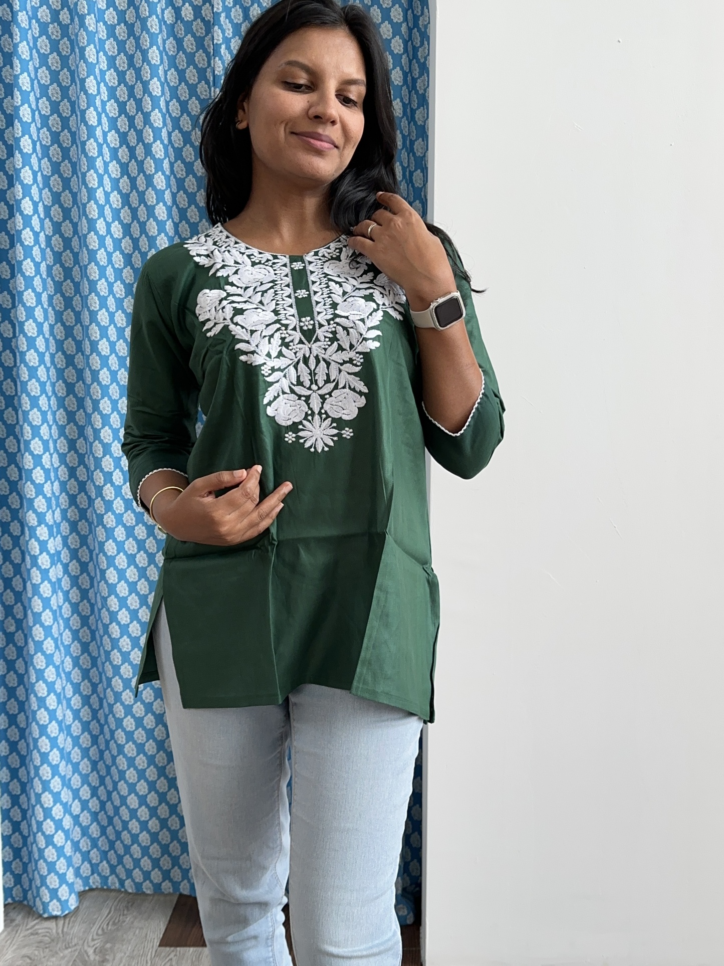 Cotton Blend Short Tunic