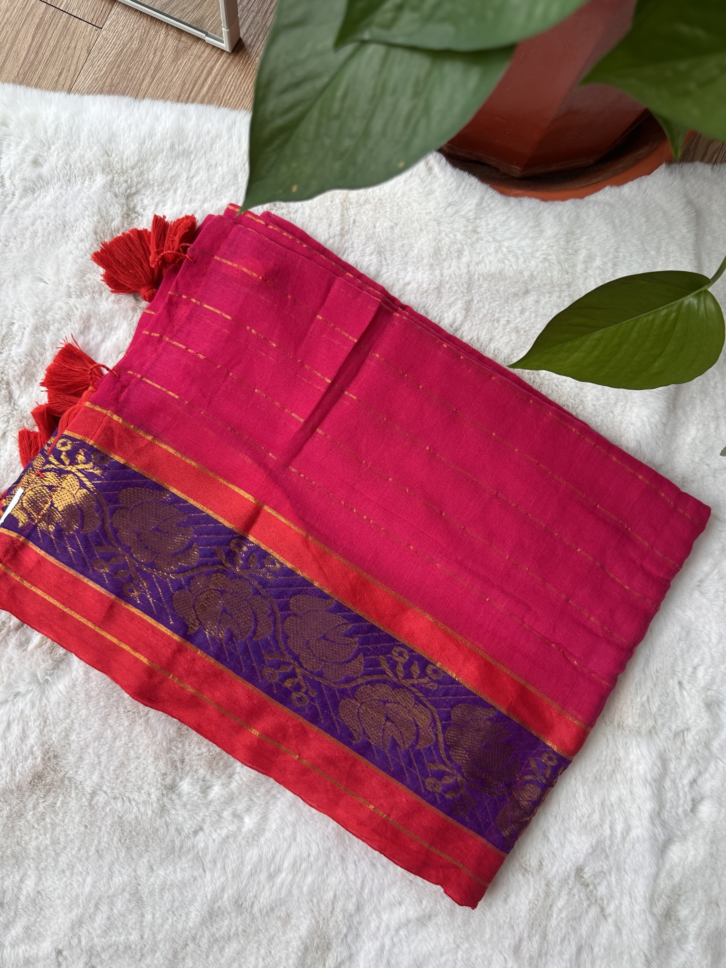 Mul Cotton Contrast Border