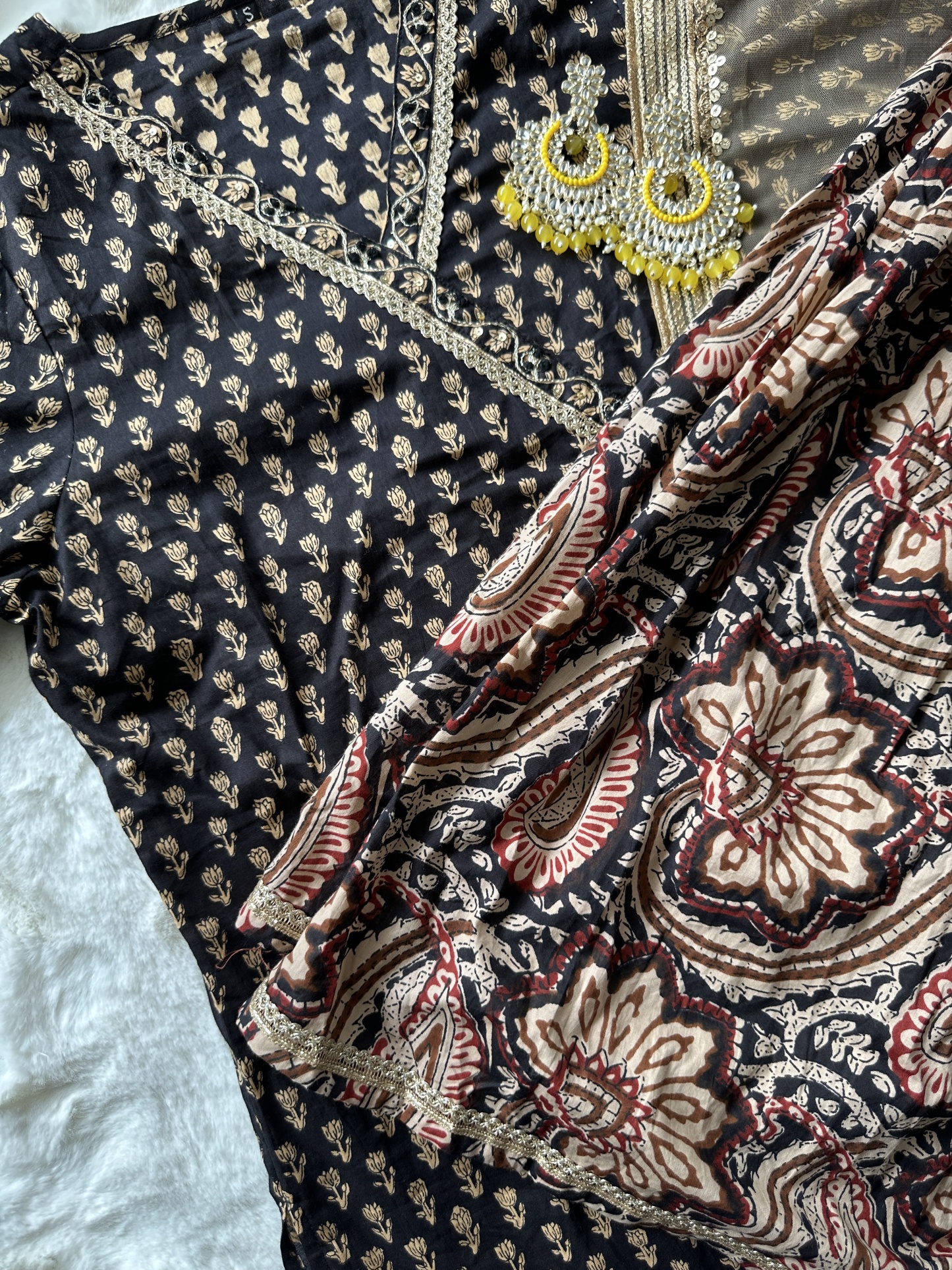 Pure Ajrakh Sharara Set