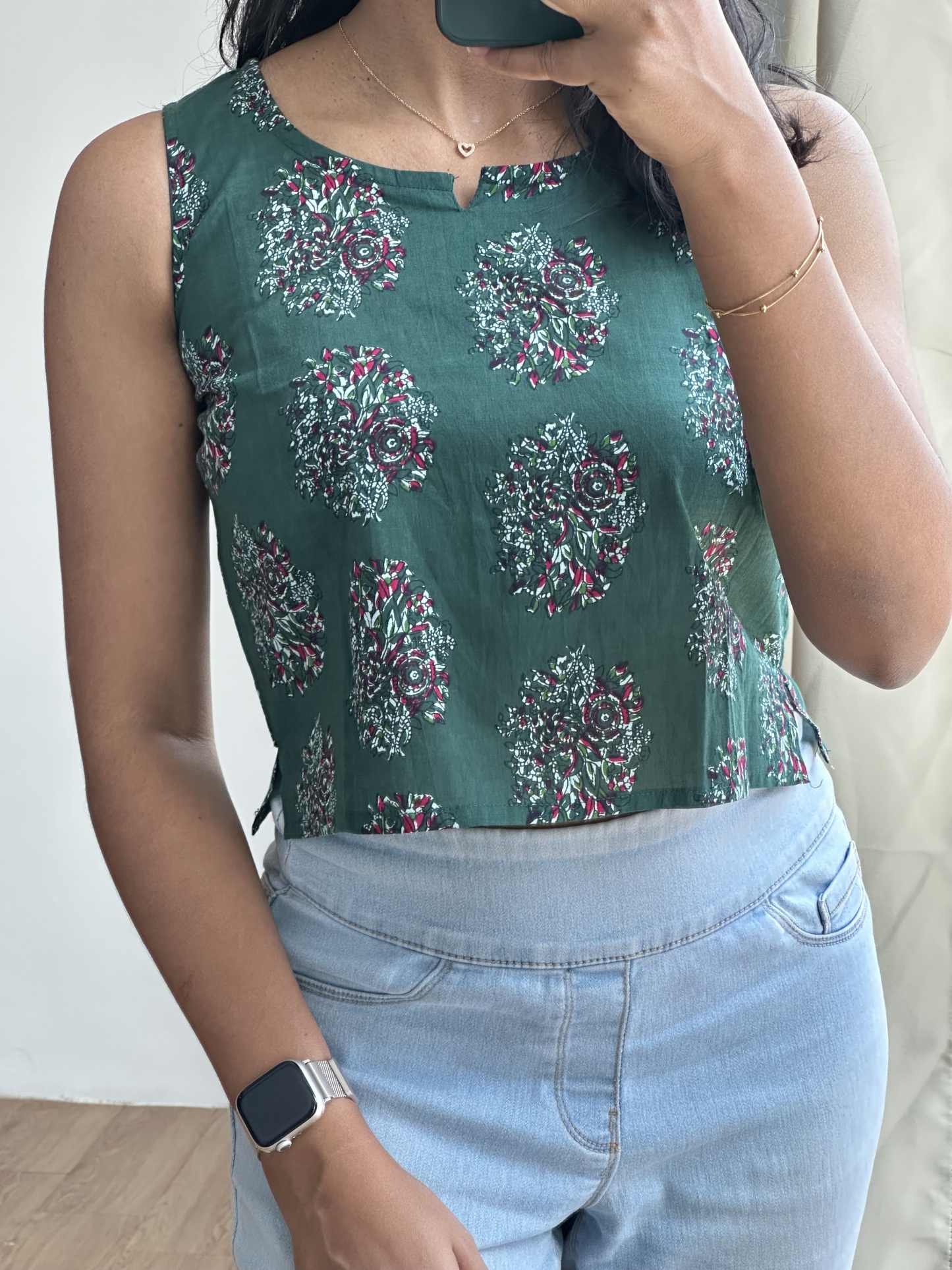 Cotton Crop Top (Light Green)