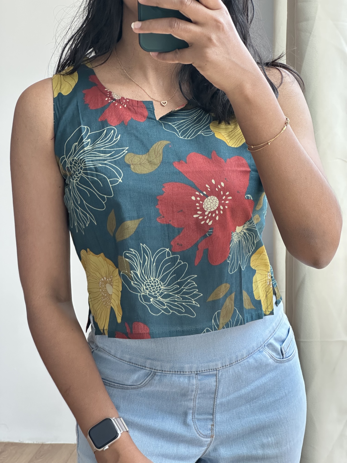 Cotton Crop Top (Dark Green)