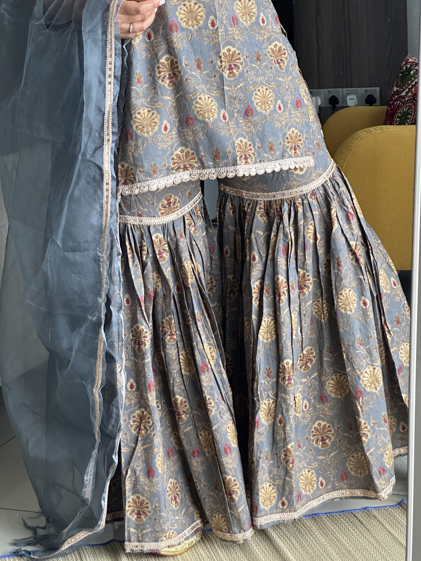 Premium Cotton Sharara Kurta Set