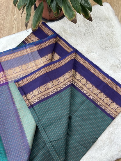 Handloom Cotton Saree without Blouse (60s)