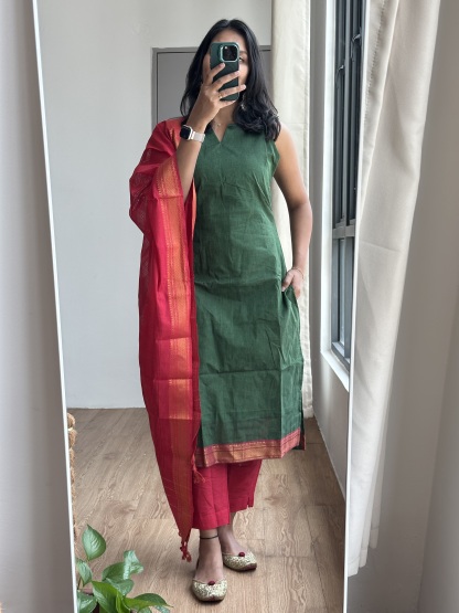 Mangalagiri Cotton Suit