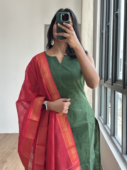 Mangalagiri Cotton Suit