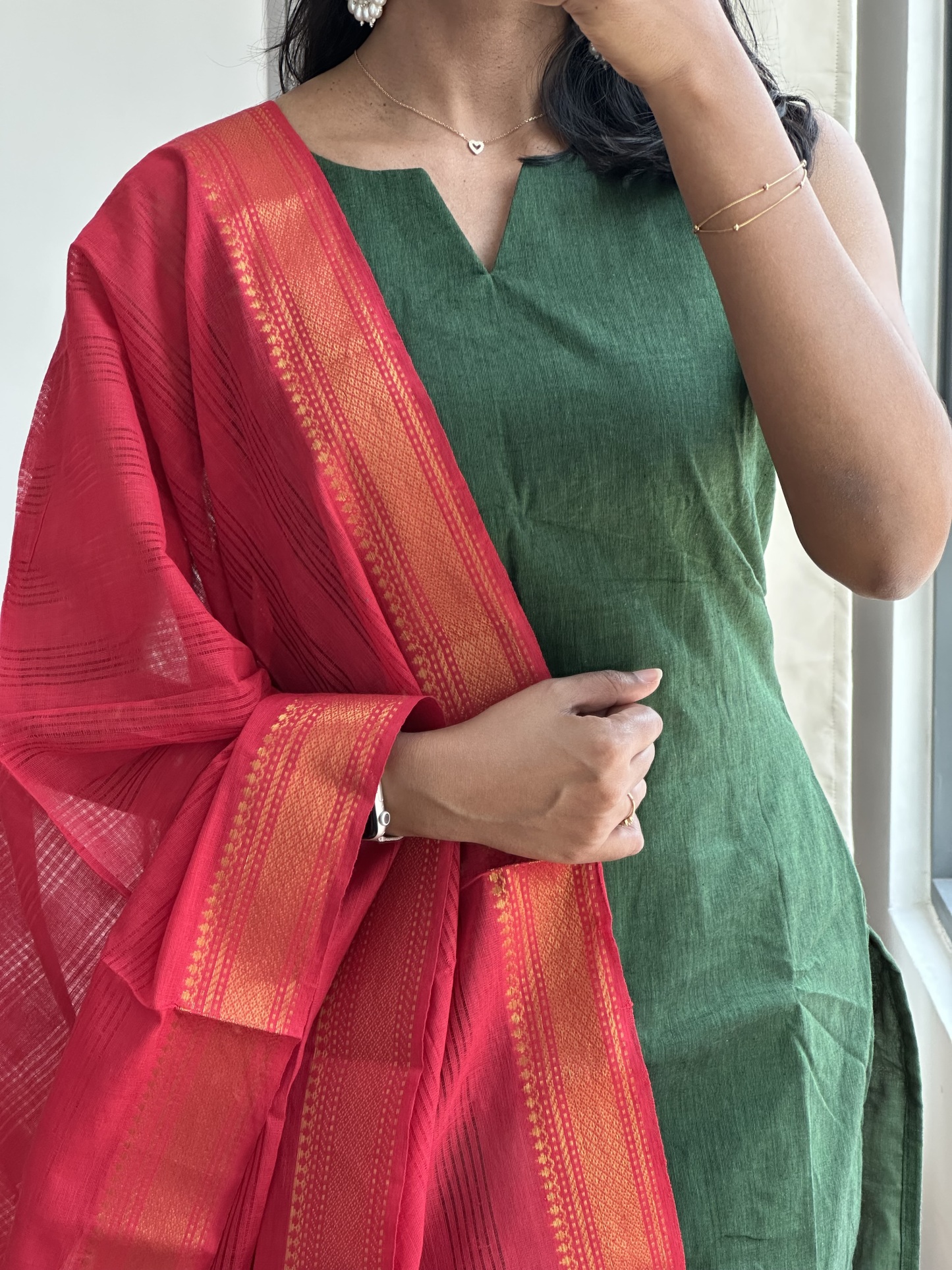 Mangalagiri Cotton Suit