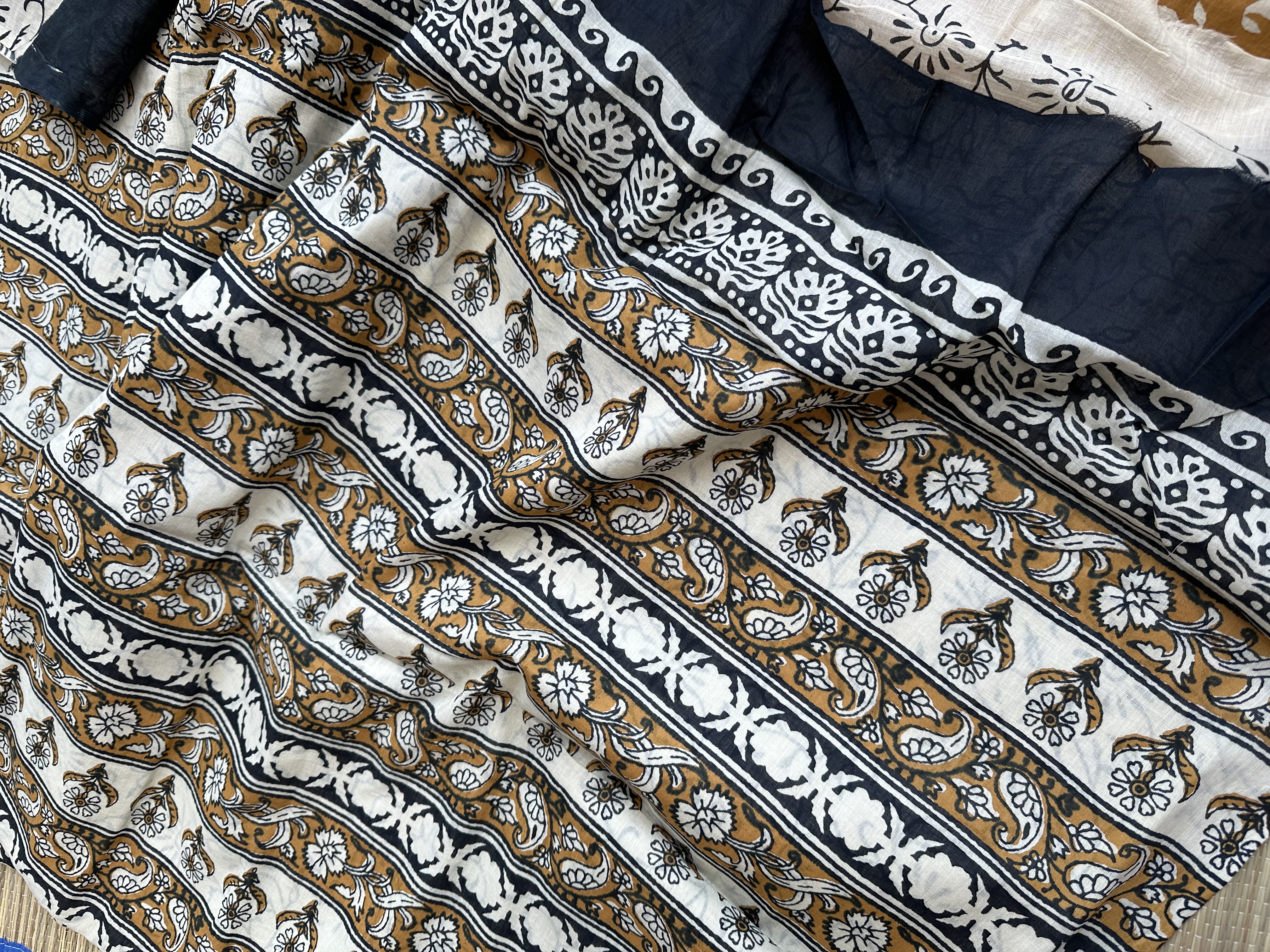 Cotton Handblock Saree (1)