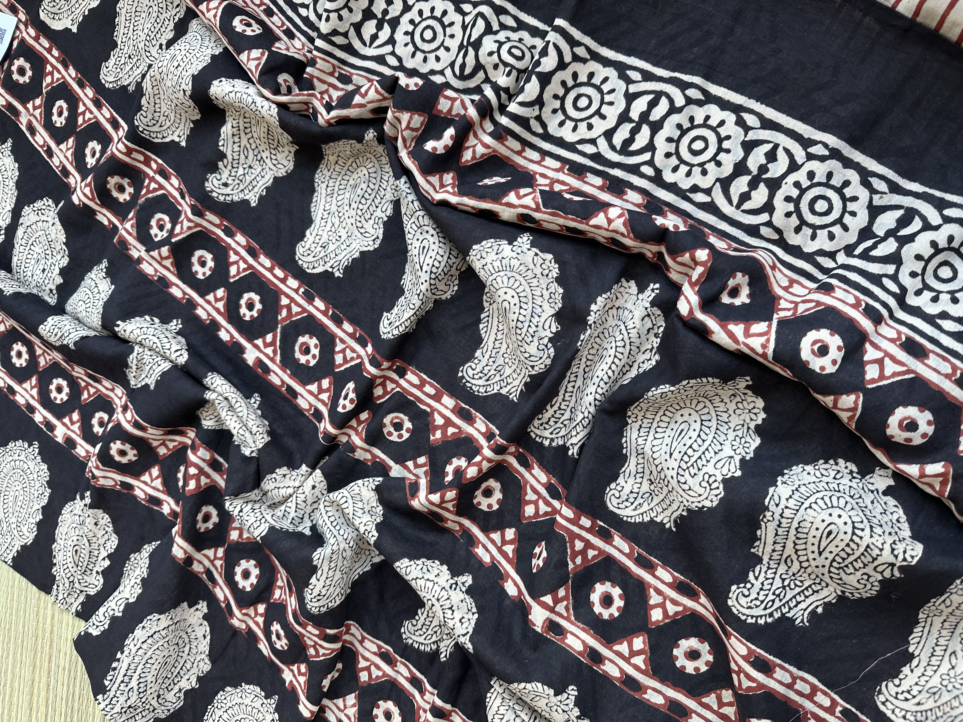 Cotton Handblock Saree (4)