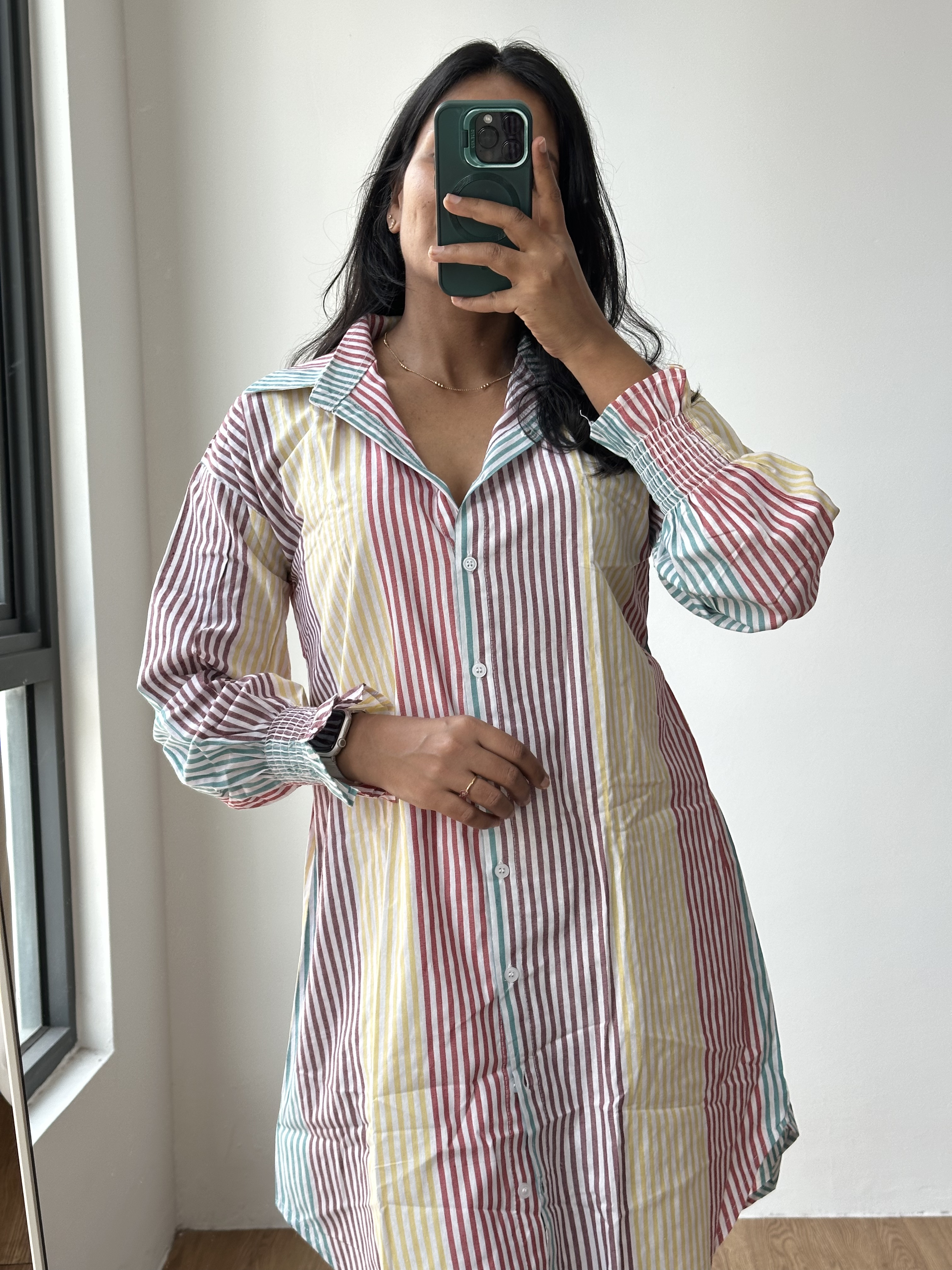 Multicoloured Stripe Long Shirt