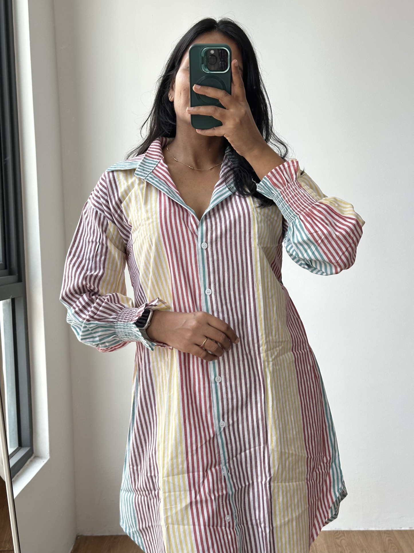Multicoloured Stripe Long Shirt