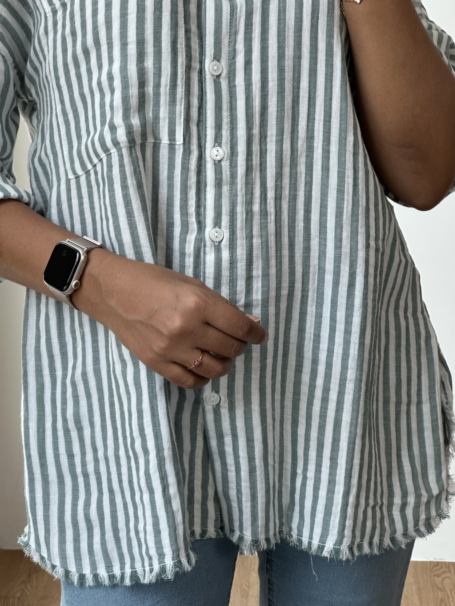 Baggy Striped Mul Shirt