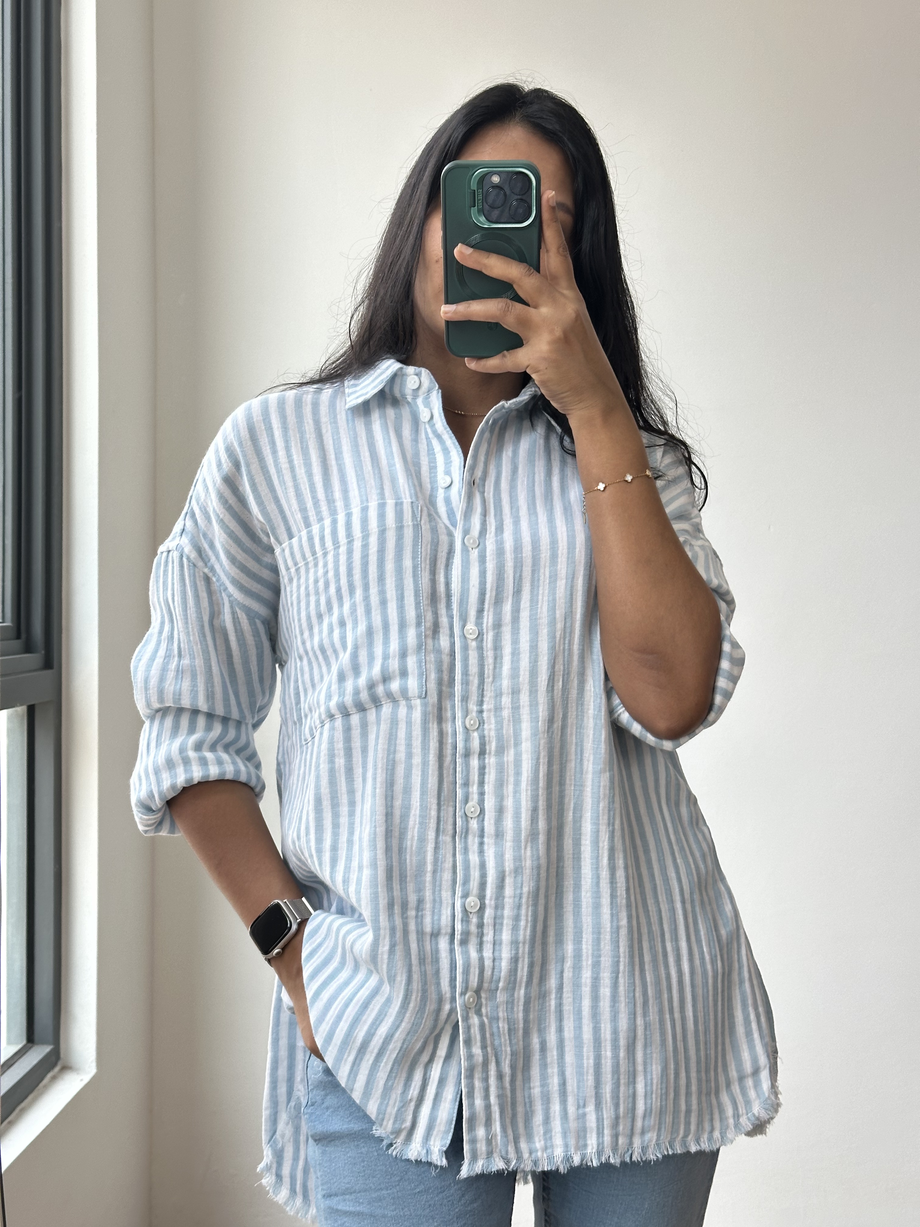 Baggy Striped Mul Shirt
