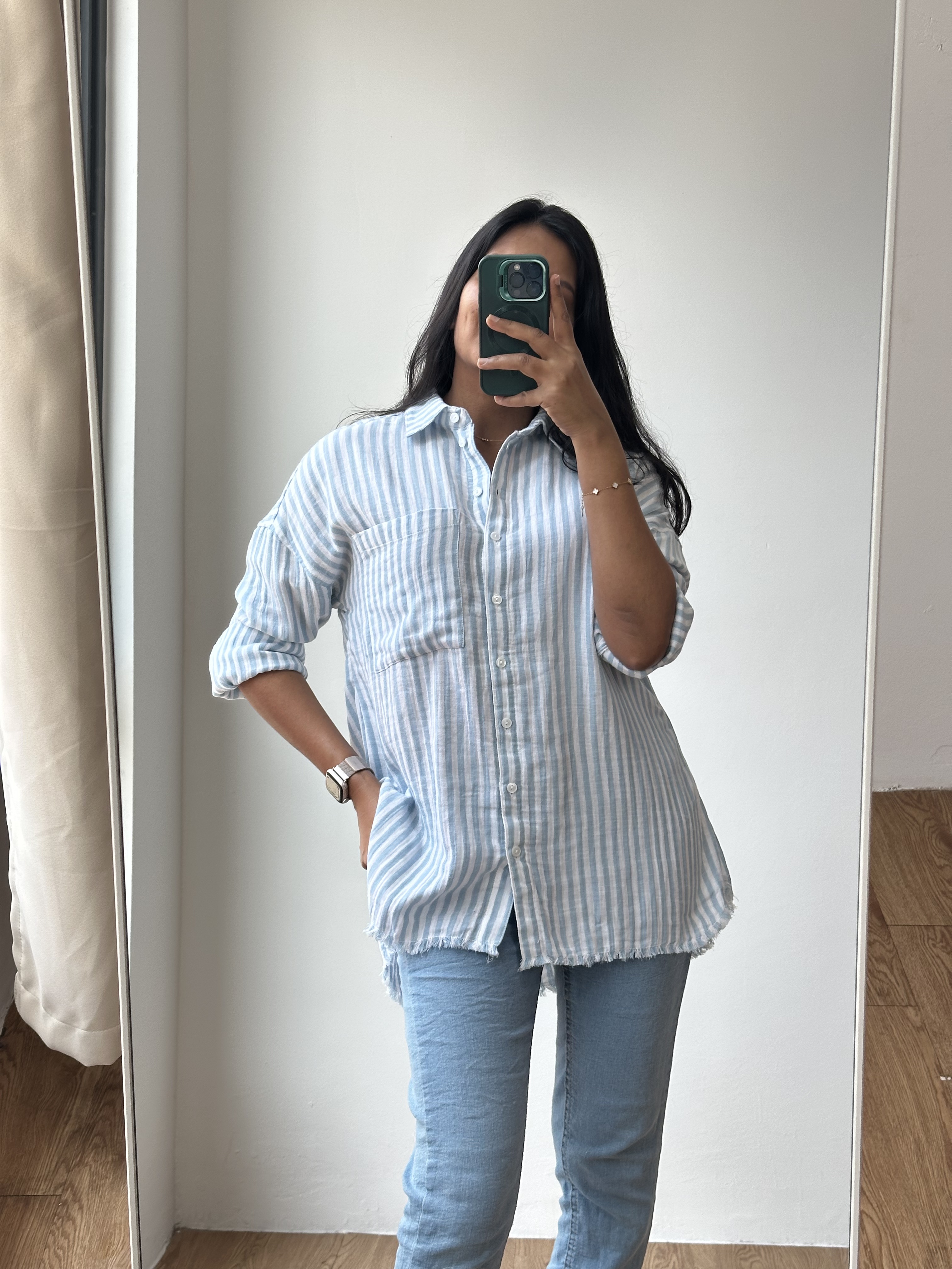 Baggy Striped Mul Shirt
