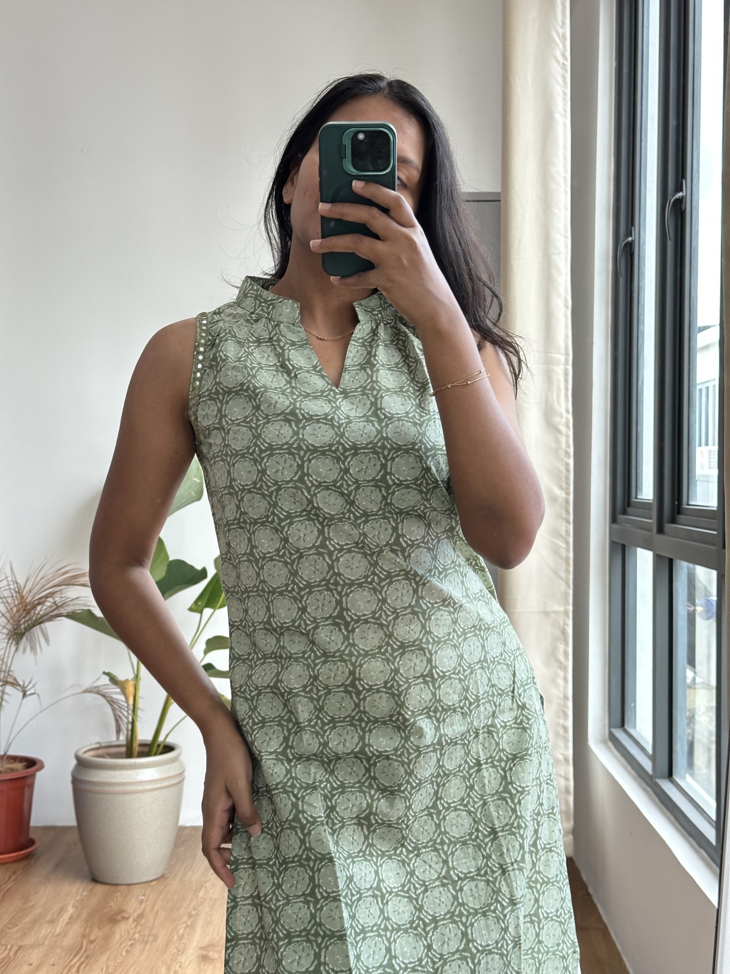 Sleeveless Cotton Kurta