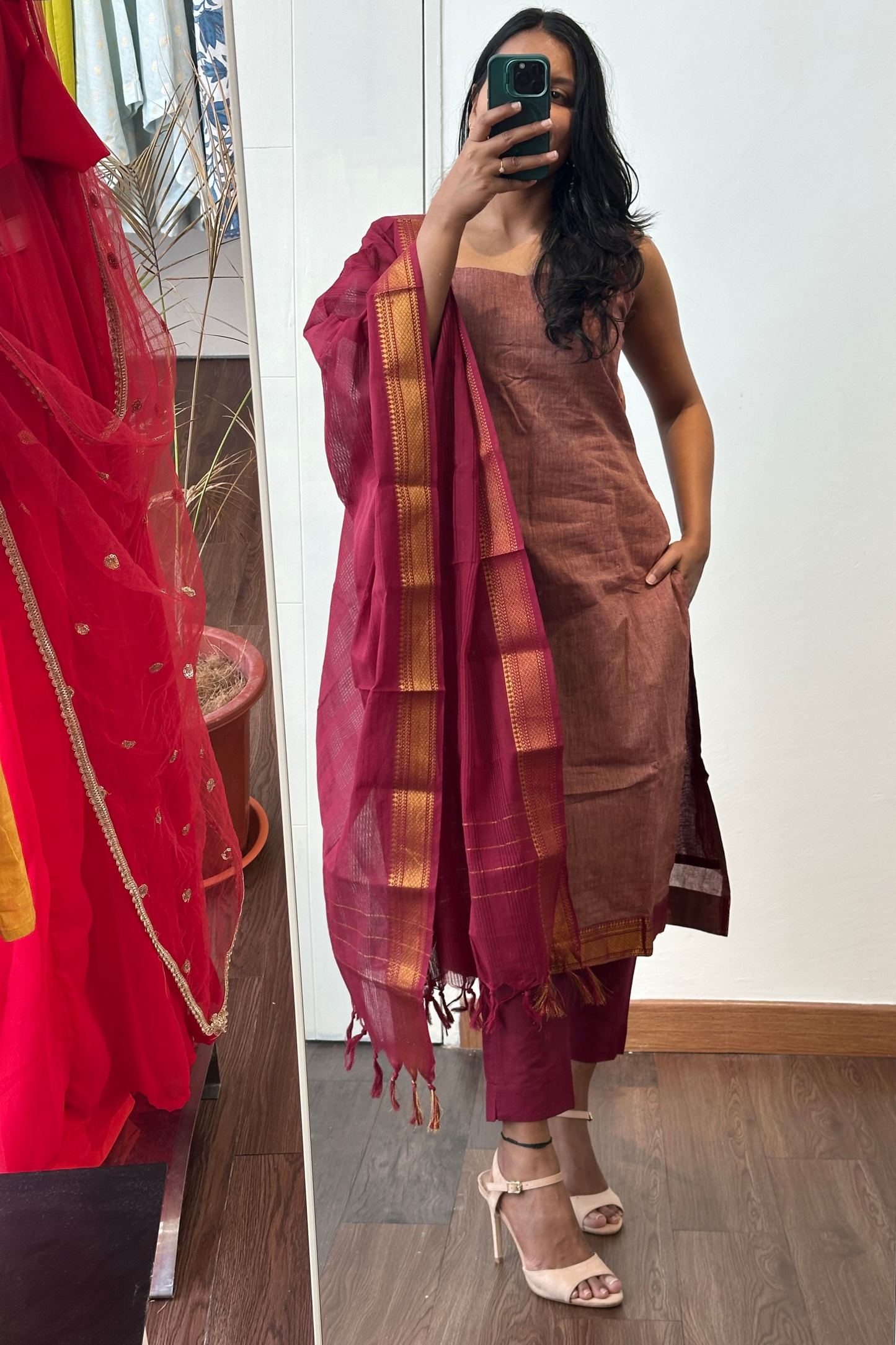 Mangalagiri Cotton Suit