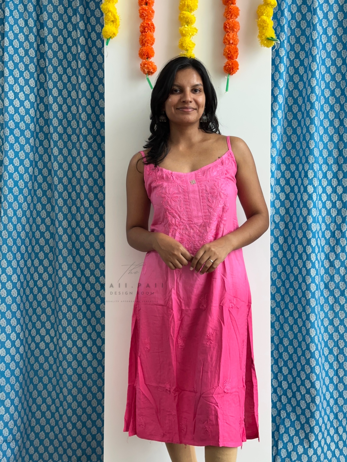 Chikankari Strap Kurti