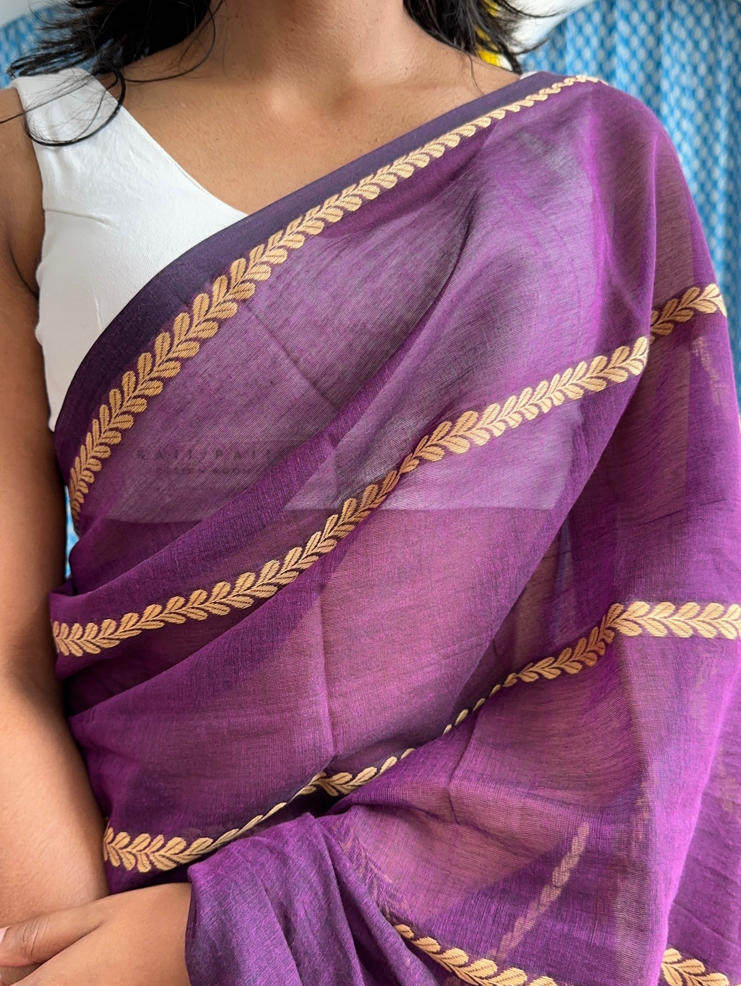 Soft Mul Saree with Threadwork