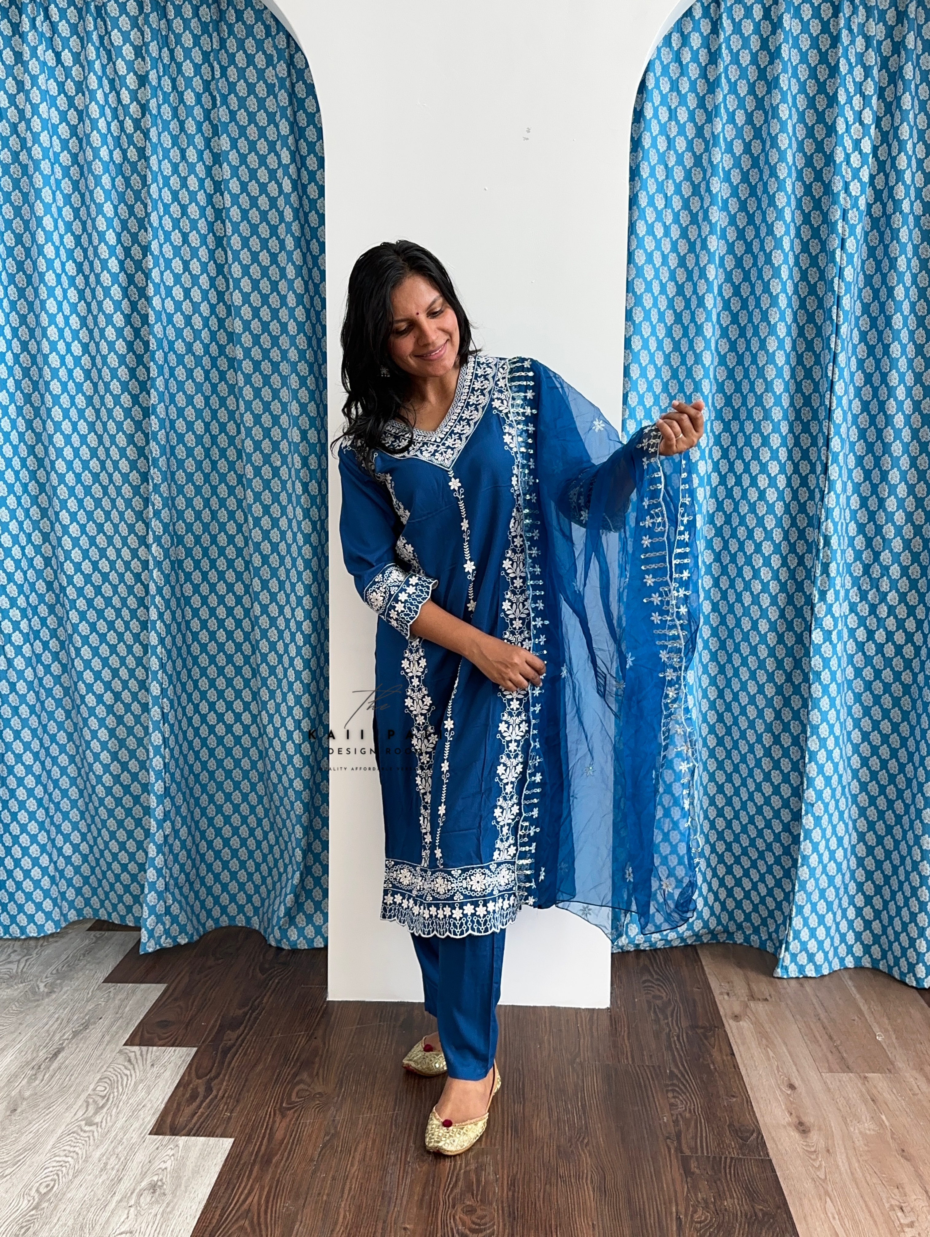 Rayon Embroidered Kurta Set