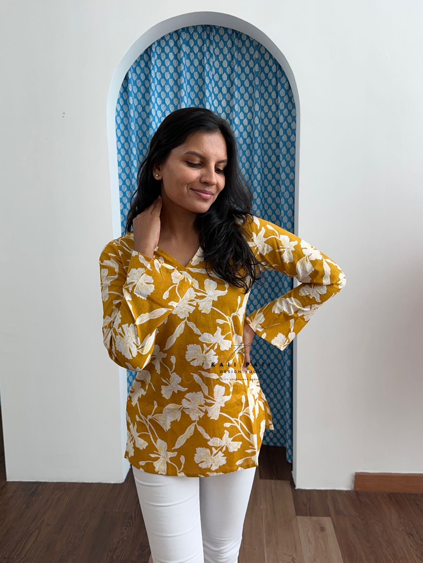 Bell Sleeve Cotton Tunic
