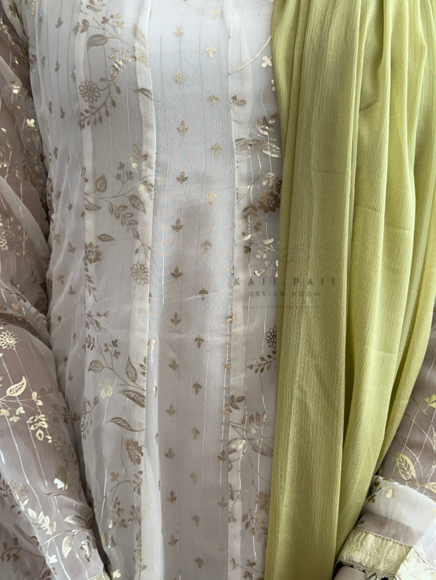Foil Printed Dress with Dupatta