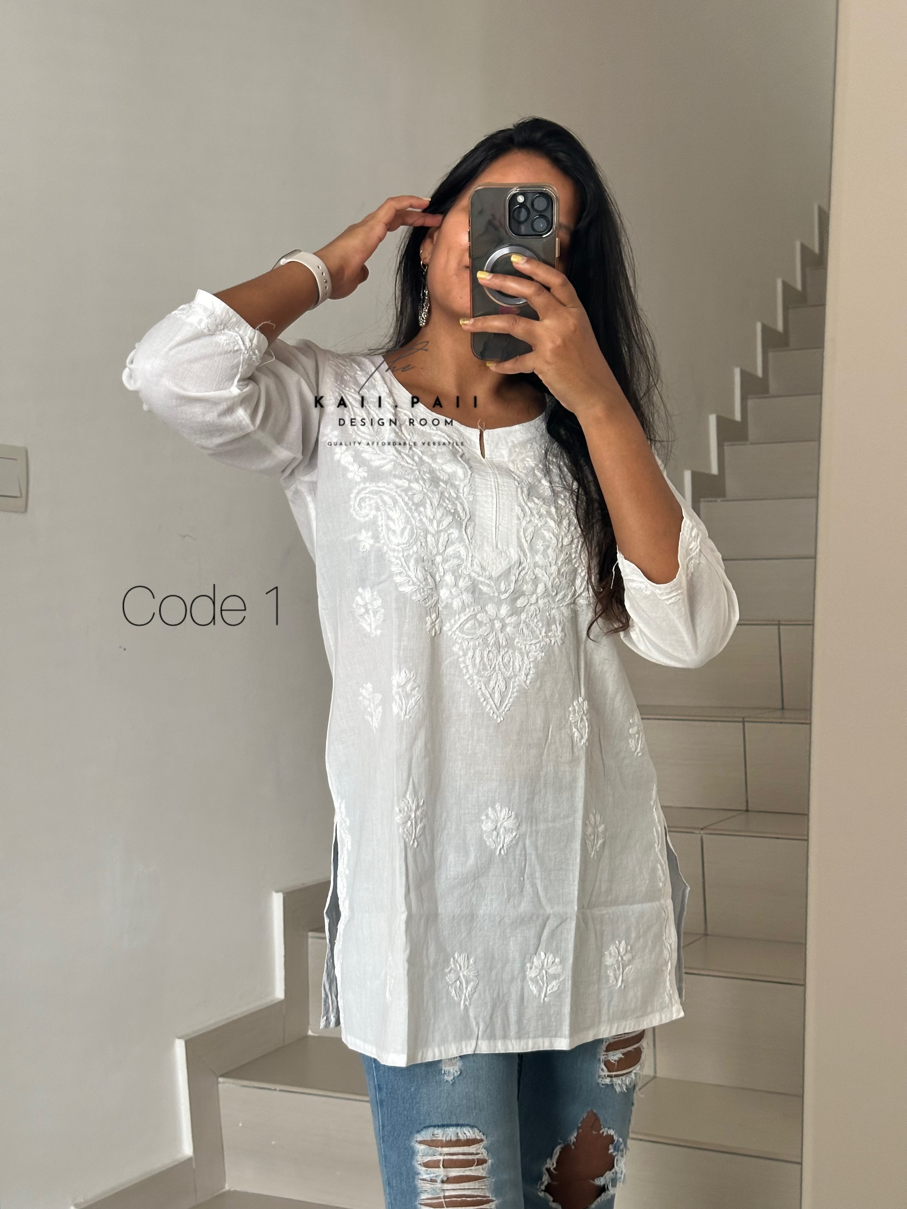 Chikankari Short Top